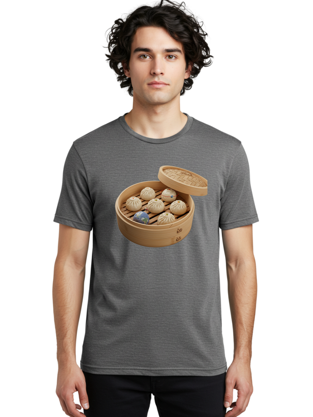 Dumplings-1 Men'S Graphic Tee, 100% Cotton, Comfortable Casual Summer Wear, Machine Washable, Vintage Camera, Old Camera, Antique Camera, Black Camera, Classic Photography, Photography Equipment, Nostalgic Device, Film Camera, Camera Art Baf051