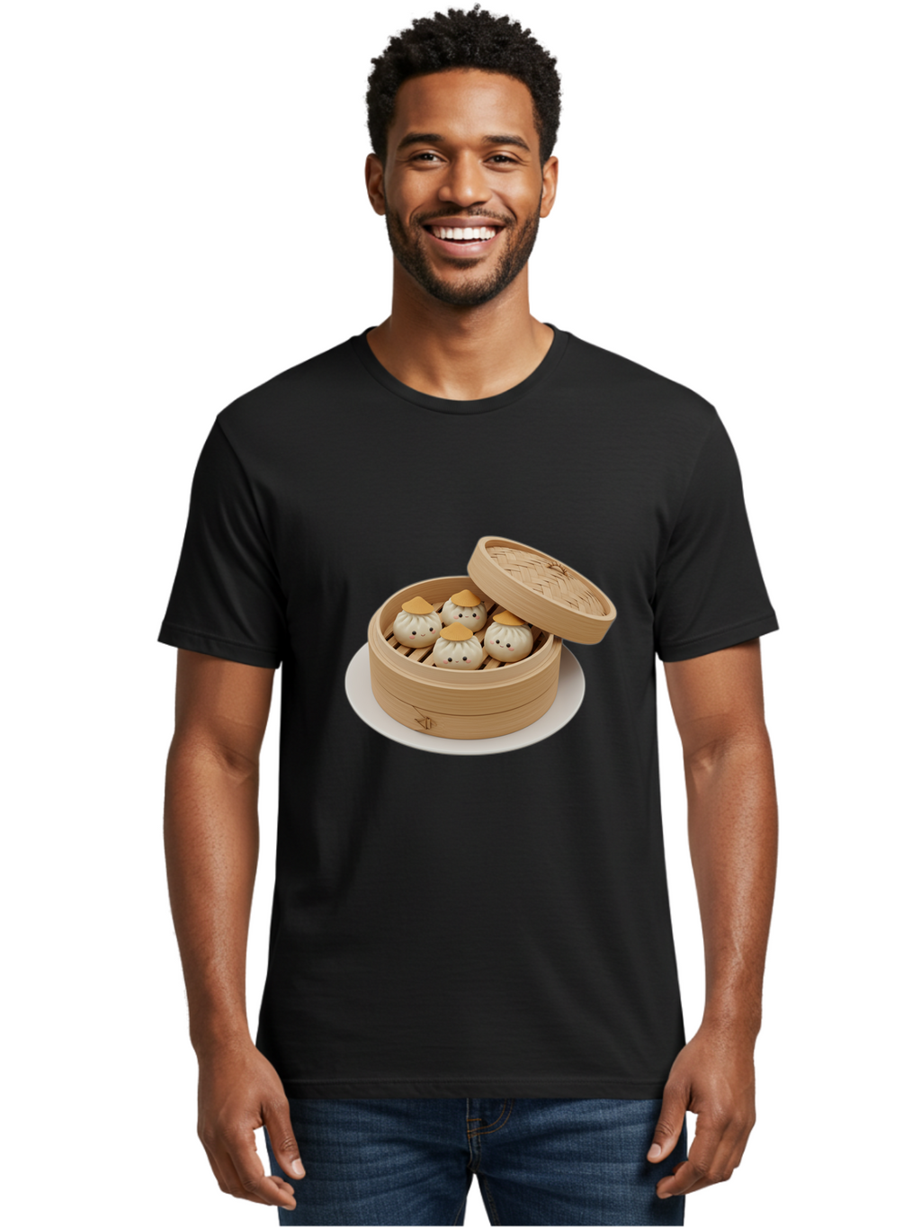 Dumplings-Steamer Men'S Graphic Tee, 100% Cotton, Comfortable Casual Summer Wear, Machine Washable, Vintage Camera, Old Camera, Antique Camera, Black Camera, Classic Photography, Photography Equipment, Nostalgic Device, Film Camera, Camera Art Baf052