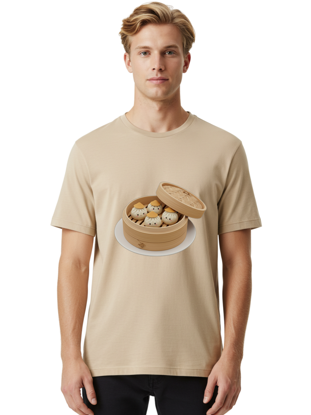 Dumplings-Steamer Men'S Graphic Tee, 100% Cotton, Comfortable Casual Summer Wear, Machine Washable, Vintage Camera, Old Camera, Antique Camera, Black Camera, Classic Photography, Photography Equipment, Nostalgic Device, Film Camera, Camera Art Baf052