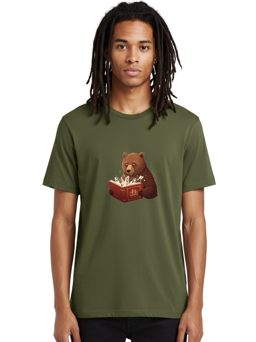 Eden-Bear-Reading-Book Men'S Graphic Tee, 100% Cotton, Comfortable Casual Summer Wear, Machine Washable, Vintage Camera, Old Camera, Antique Camera, Black Camera, Classic Photography, Photography Equipment, Nostalgic Device, Film Camera, Baf054
