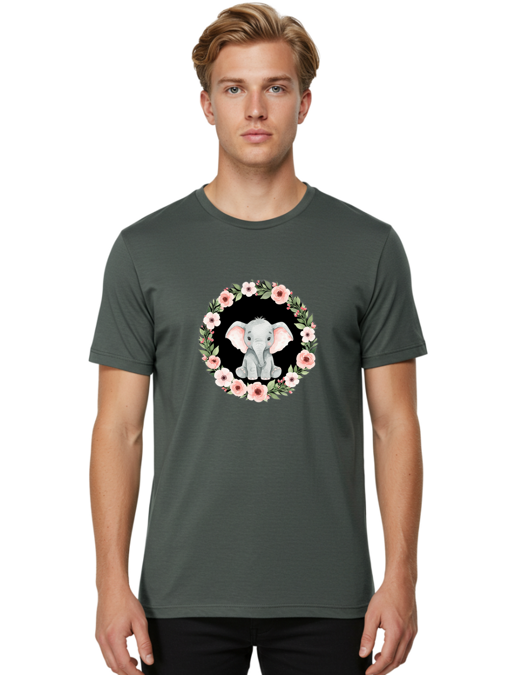 Elephant Men'S Graphic Tee, 100% Cotton, Comfortable Casual Summer Wear, Machine Washable, Vintage Camera, Old Camera, Antique Camera, Black Camera, Classic Photography, Photography Equipment, Nostalgic Device, Film Camera, Camera Art Baf056