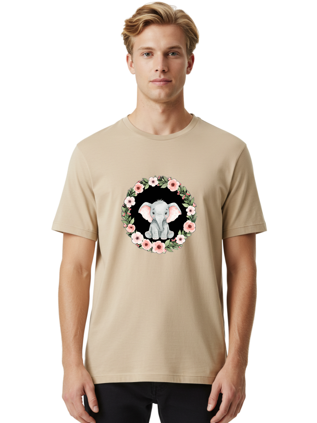 Elephant Men'S Graphic Tee, 100% Cotton, Comfortable Casual Summer Wear, Machine Washable, Vintage Camera, Old Camera, Antique Camera, Black Camera, Classic Photography, Photography Equipment, Nostalgic Device, Film Camera, Camera Art Baf056