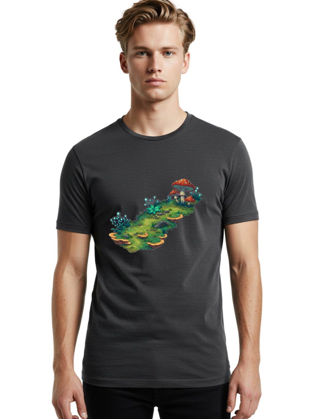 Fantasy-Mushroom-Isle Men'S Graphic Tee, 100% Cotton, Comfortable Casual Summer Wear, Machine Washable, Vintage Camera, Old Camera, Antique Camera, Black Camera, Classic Photography, Photography Equipment, Nostalgic Device, Film Camera, Baf062