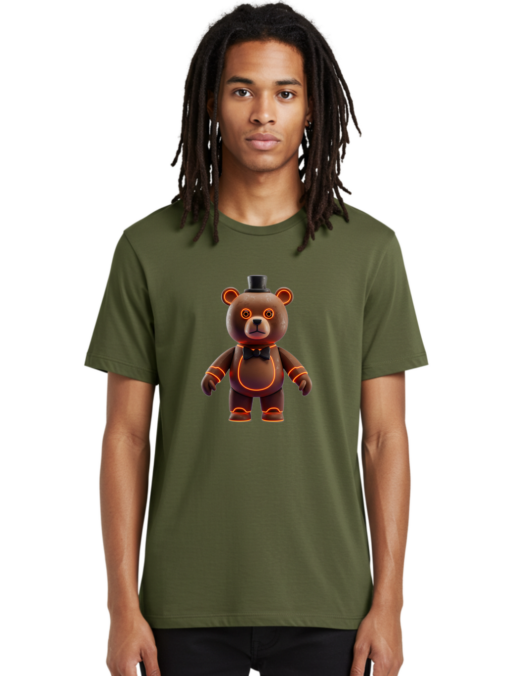 Five-Nights-At-Freddy-S-Bear-1 Men'S Graphic Tee, 100% Cotton, Comfortable Casual Summer Wear, Machine Washable, Vintage Camera, Old Camera, Antique Camera, Black Camera, Classic Photography, Photography Equipment, Nostalgic Device, Baf065