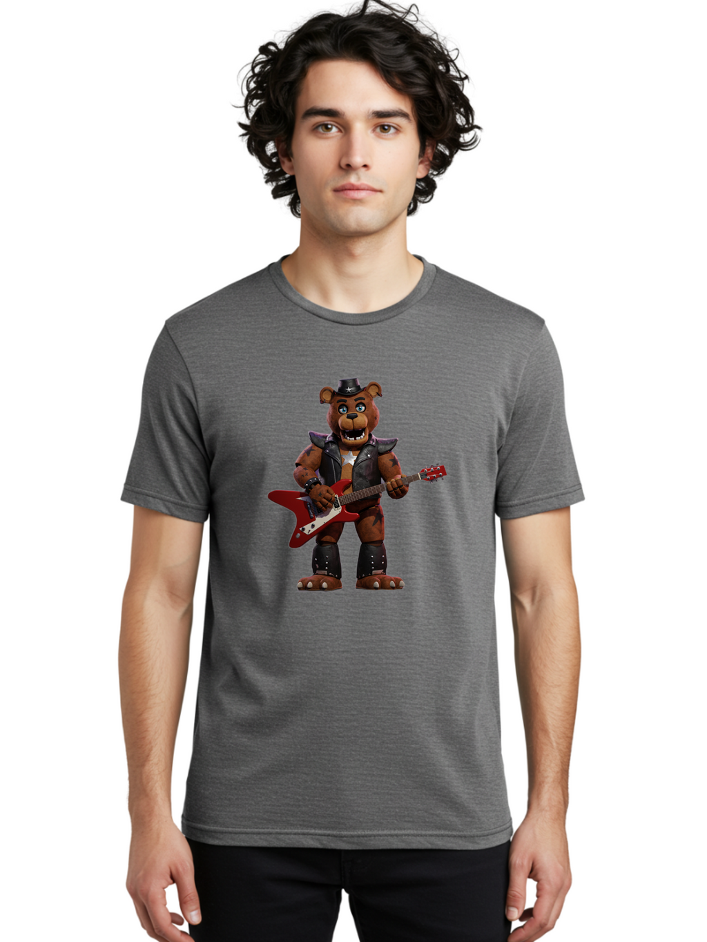 Five-Nights-At-Freddy-S-Freddy-Fazbear Men'S Graphic Tee, 100% Cotton, Comfortable Casual Summer Wear, Machine Washable, Vintage Camera, Old Camera, Antique Camera, Black Camera, Classic Photography, Photography Equipment, Nostalgic Device, Baf068