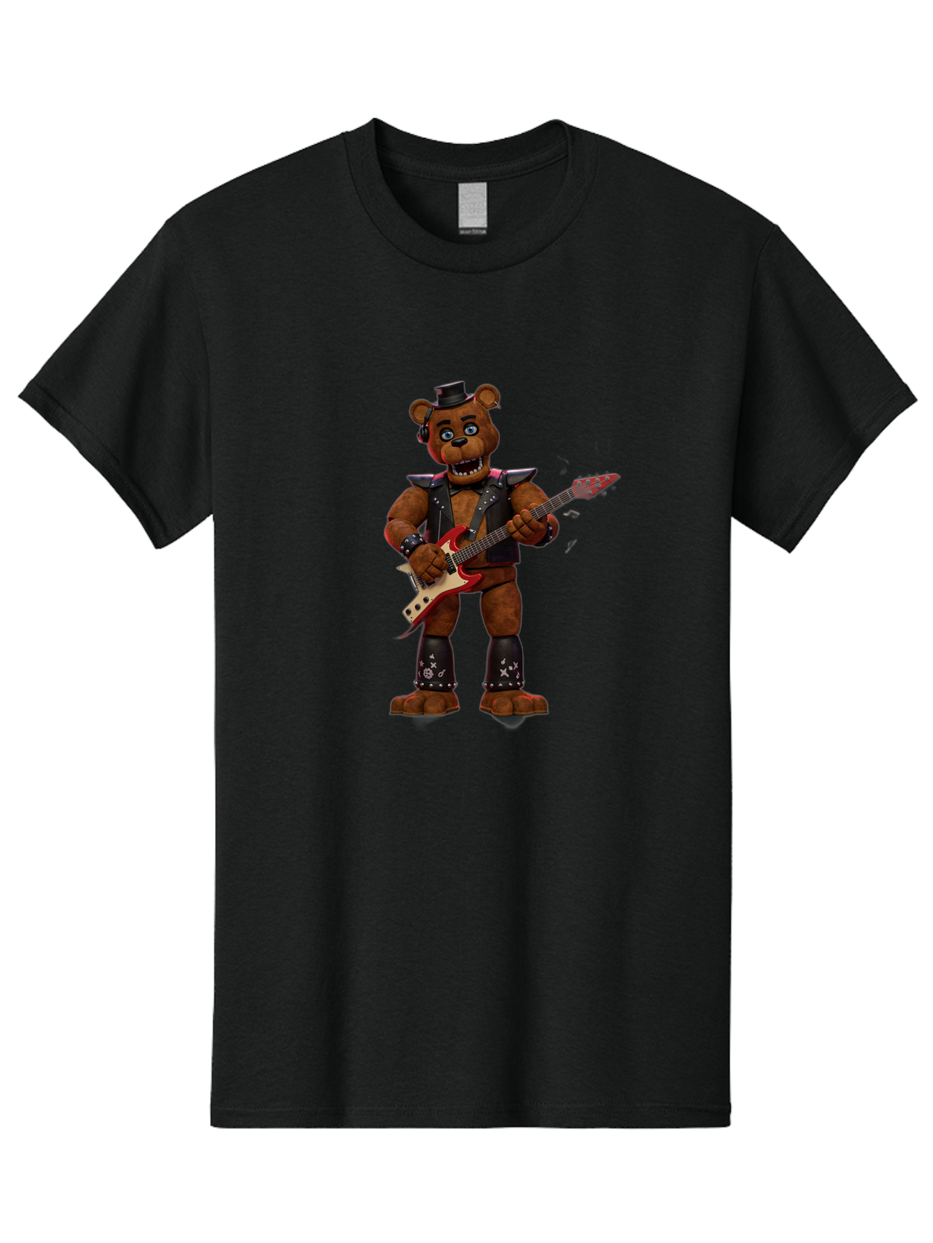 Five-Nights-At-Freddy-S-Rockstar-Freddy Men'S Graphic Tee, 100% Cotton, Comfortable Casual Summer Wear, Machine Washable, Vintage Camera, Old Camera, Antique Camera, Black Camera, Classic Photography, Photography Equipment, Nostalgic Device, Baf069