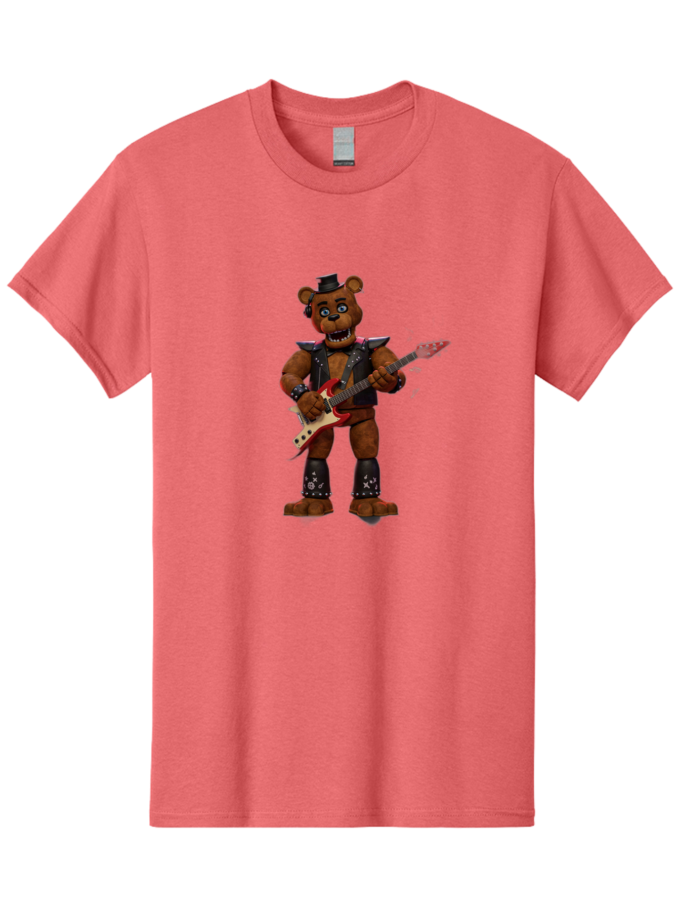 Five-Nights-At-Freddy-S-Rockstar-Freddy Men'S Graphic Tee, 100% Cotton, Comfortable Casual Summer Wear, Machine Washable, Vintage Camera, Old Camera, Antique Camera, Black Camera, Classic Photography, Photography Equipment, Nostalgic Device, Baf069