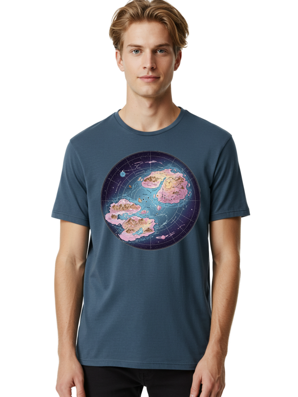 Flat-Earth-Map Men'S Graphic Tee, 100% Cotton, Comfortable Casual Summer Wear, Machine Washable, Vintage Camera, Old Camera, Antique Camera, Black Camera, Classic Photography, Photography Equipment, Nostalgic Device, Film Camera, Camera Art Baf072
