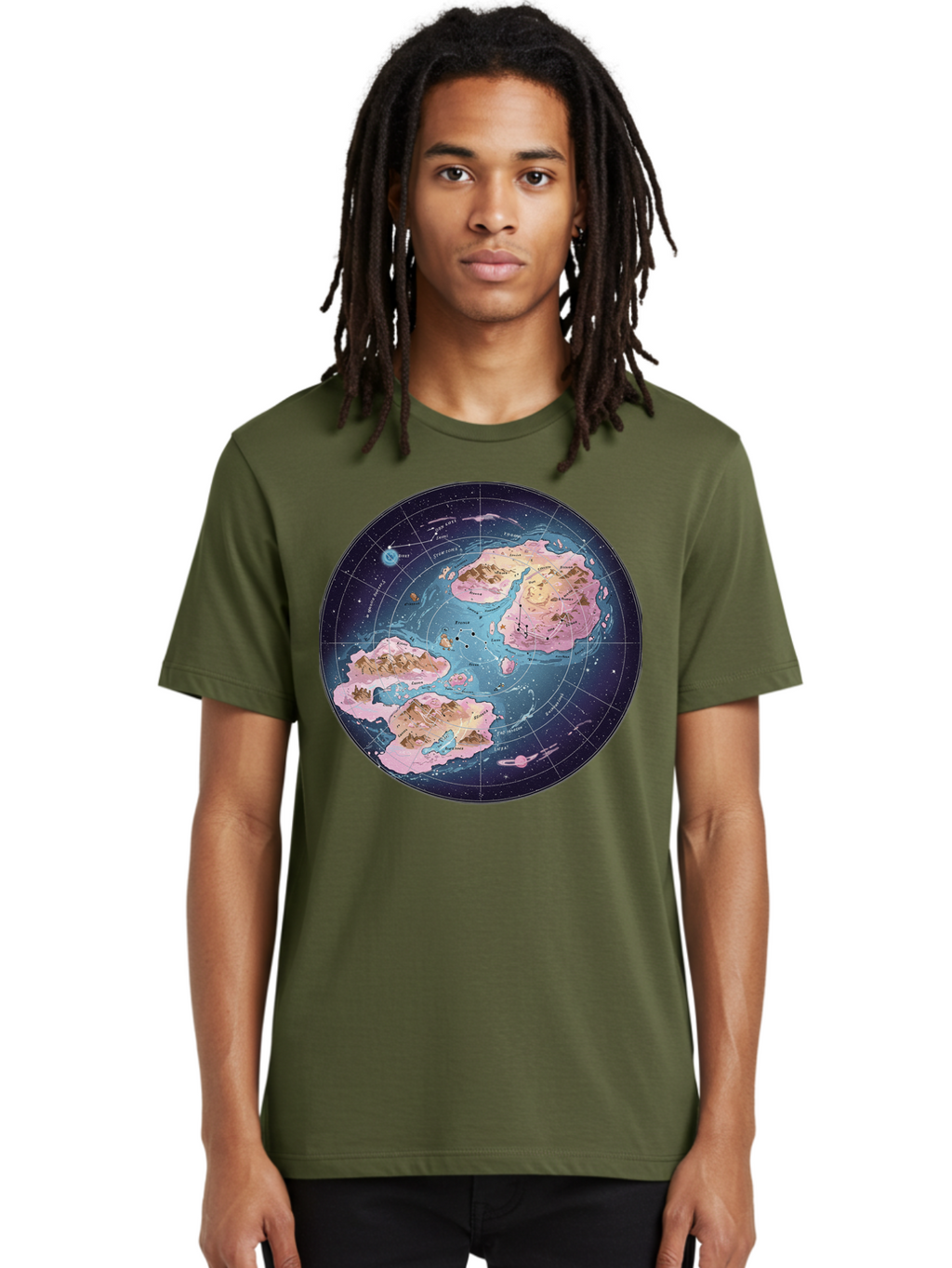 Flat-Earth-Map Men'S Graphic Tee, 100% Cotton, Comfortable Casual Summer Wear, Machine Washable, Vintage Camera, Old Camera, Antique Camera, Black Camera, Classic Photography, Photography Equipment, Nostalgic Device, Film Camera, Camera Art Baf072