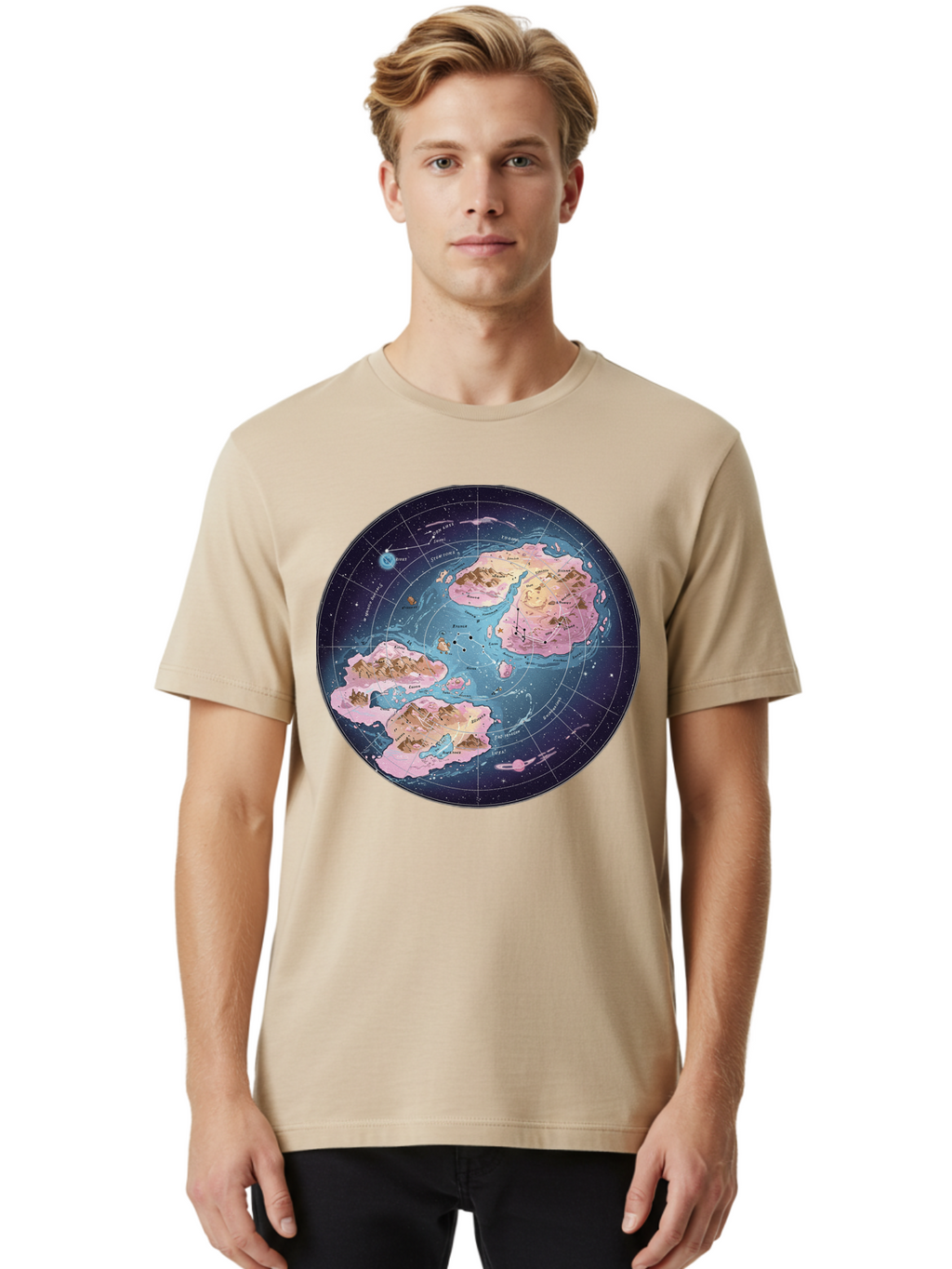 Flat-Earth-Map Men'S Graphic Tee, 100% Cotton, Comfortable Casual Summer Wear, Machine Washable, Vintage Camera, Old Camera, Antique Camera, Black Camera, Classic Photography, Photography Equipment, Nostalgic Device, Film Camera, Camera Art Baf072