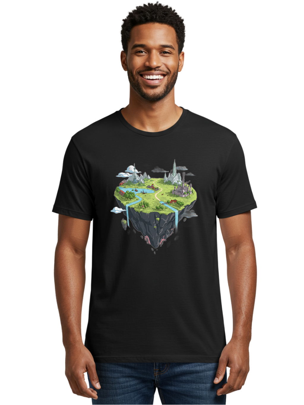 Floating-Island Men'S Graphic Tee, 100% Cotton, Comfortable Casual Summer Wear, Machine Washable, Vintage Camera, Old Camera, Antique Camera, Black Camera, Classic Photography, Photography Equipment, Nostalgic Device, Film Camera, Camera Art Baf073