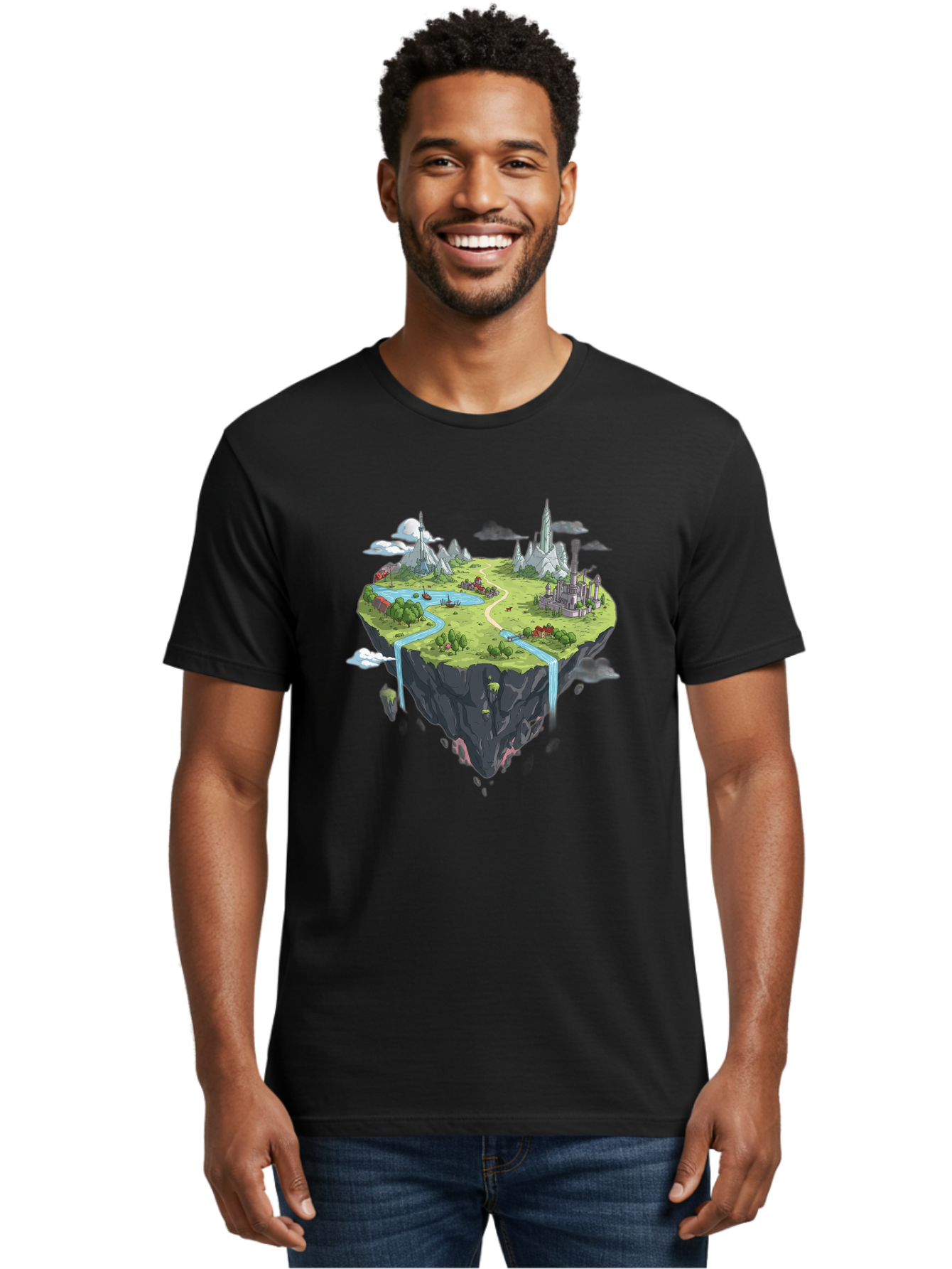 Floating-Island Men'S Graphic Tee, 100% Cotton, Comfortable Casual Summer Wear, Machine Washable, Vintage Camera, Old Camera, Antique Camera, Black Camera, Classic Photography, Photography Equipment, Nostalgic Device, Film Camera, Camera Art Baf073