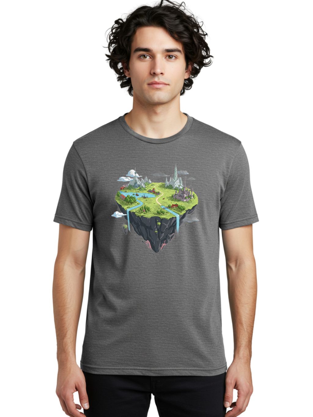 Floating-Island Men'S Graphic Tee, 100% Cotton, Comfortable Casual Summer Wear, Machine Washable, Vintage Camera, Old Camera, Antique Camera, Black Camera, Classic Photography, Photography Equipment, Nostalgic Device, Film Camera, Camera Art Baf073