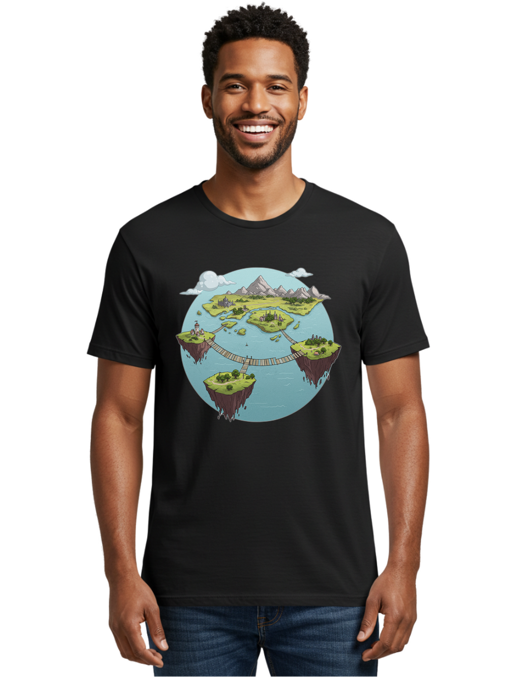 Floating-Islands Men'S Graphic Tee, 100% Cotton, Comfortable Casual Summer Wear, Machine Washable, Vintage Camera, Old Camera, Antique Camera, Black Camera, Classic Photography, Photography Equipment, Nostalgic Device, Film Camera, Camera Art Baf075