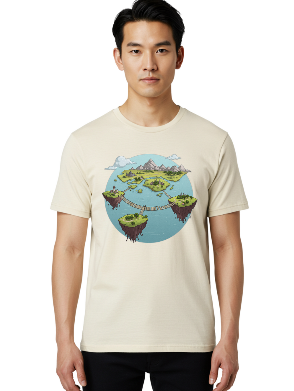 Floating-Islands Men'S Graphic Tee, 100% Cotton, Comfortable Casual Summer Wear, Machine Washable, Vintage Camera, Old Camera, Antique Camera, Black Camera, Classic Photography, Photography Equipment, Nostalgic Device, Film Camera, Camera Art Baf075