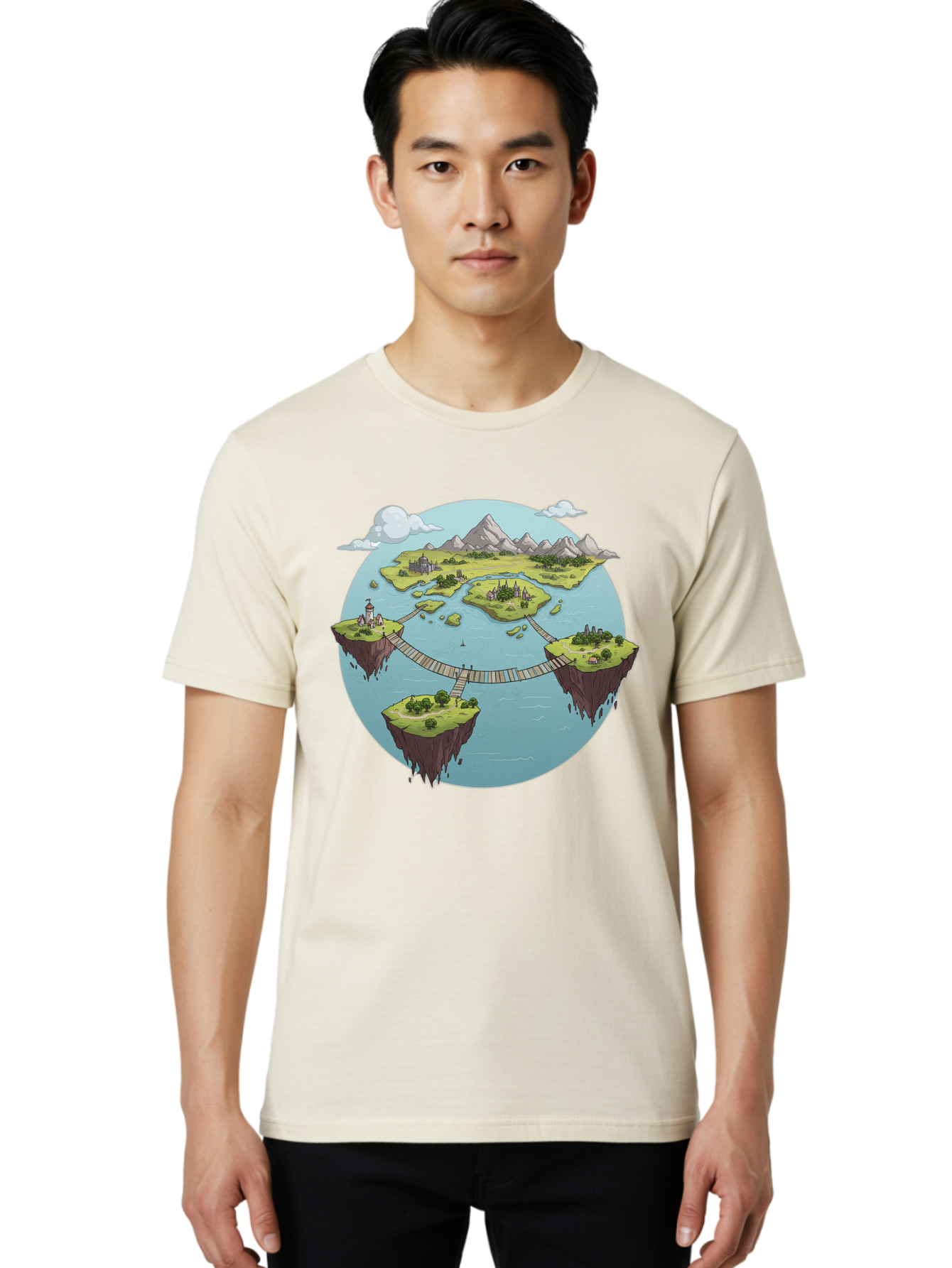 Floating-Islands Men'S Graphic Tee, 100% Cotton, Comfortable Casual Summer Wear, Machine Washable, Vintage Camera, Old Camera, Antique Camera, Black Camera, Classic Photography, Photography Equipment, Nostalgic Device, Film Camera, Camera Art Baf075