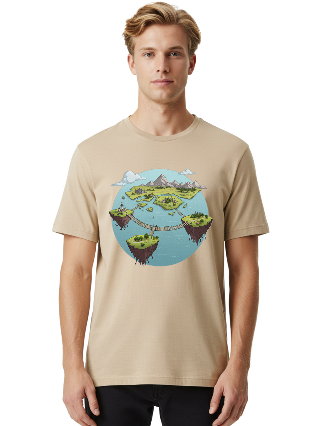 Floating-Islands Men'S Graphic Tee, 100% Cotton, Comfortable Casual Summer Wear, Machine Washable, Vintage Camera, Old Camera, Antique Camera, Black Camera, Classic Photography, Photography Equipment, Nostalgic Device, Film Camera, Camera Art Baf075