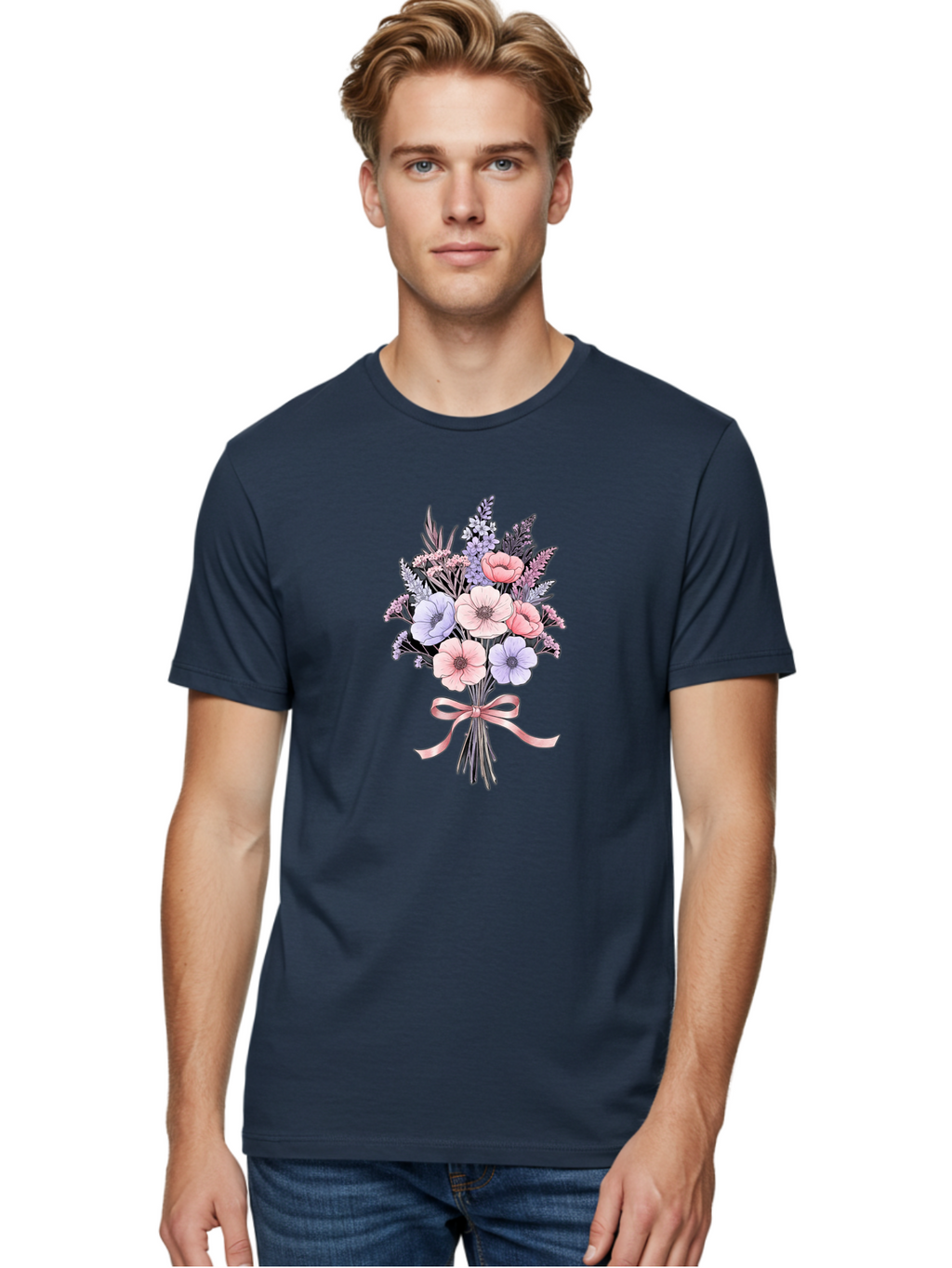 Floral-Bouquet-1 Men'S Graphic Tee, 100% Cotton, Comfortable Casual Summer Wear, Machine Washable, Vintage Camera, Old Camera, Antique Camera, Black Camera, Classic Photography, Photography Equipment, Nostalgic Device, Film Camera, Camera Art Baf076