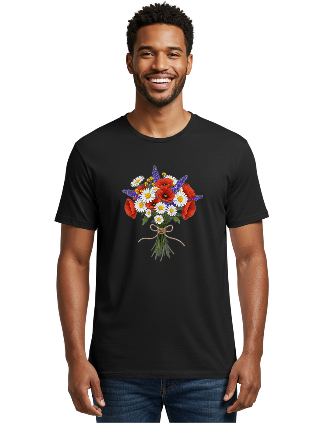 Floral-Bouquet-3 Men'S Graphic Tee, 100% Cotton, Comfortable Casual Summer Wear, Machine Washable, Vintage Camera, Old Camera, Antique Camera, Black Camera, Classic Photography, Photography Equipment, Nostalgic Device, Film Camera, Camera Art Baf078