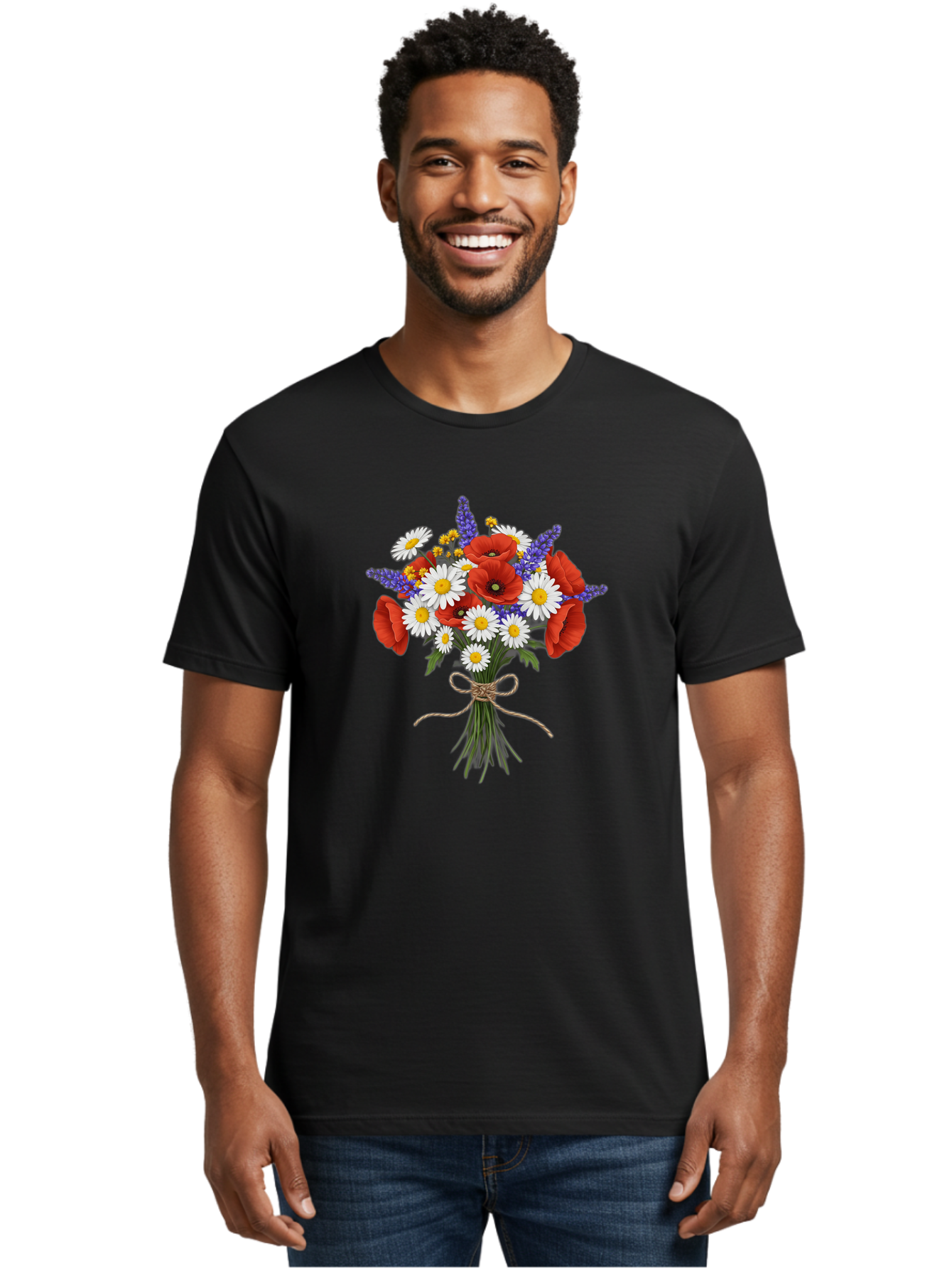 Floral-Bouquet-3 Men'S Graphic Tee, 100% Cotton, Comfortable Casual Summer Wear, Machine Washable, Vintage Camera, Old Camera, Antique Camera, Black Camera, Classic Photography, Photography Equipment, Nostalgic Device, Film Camera, Camera Art Baf078