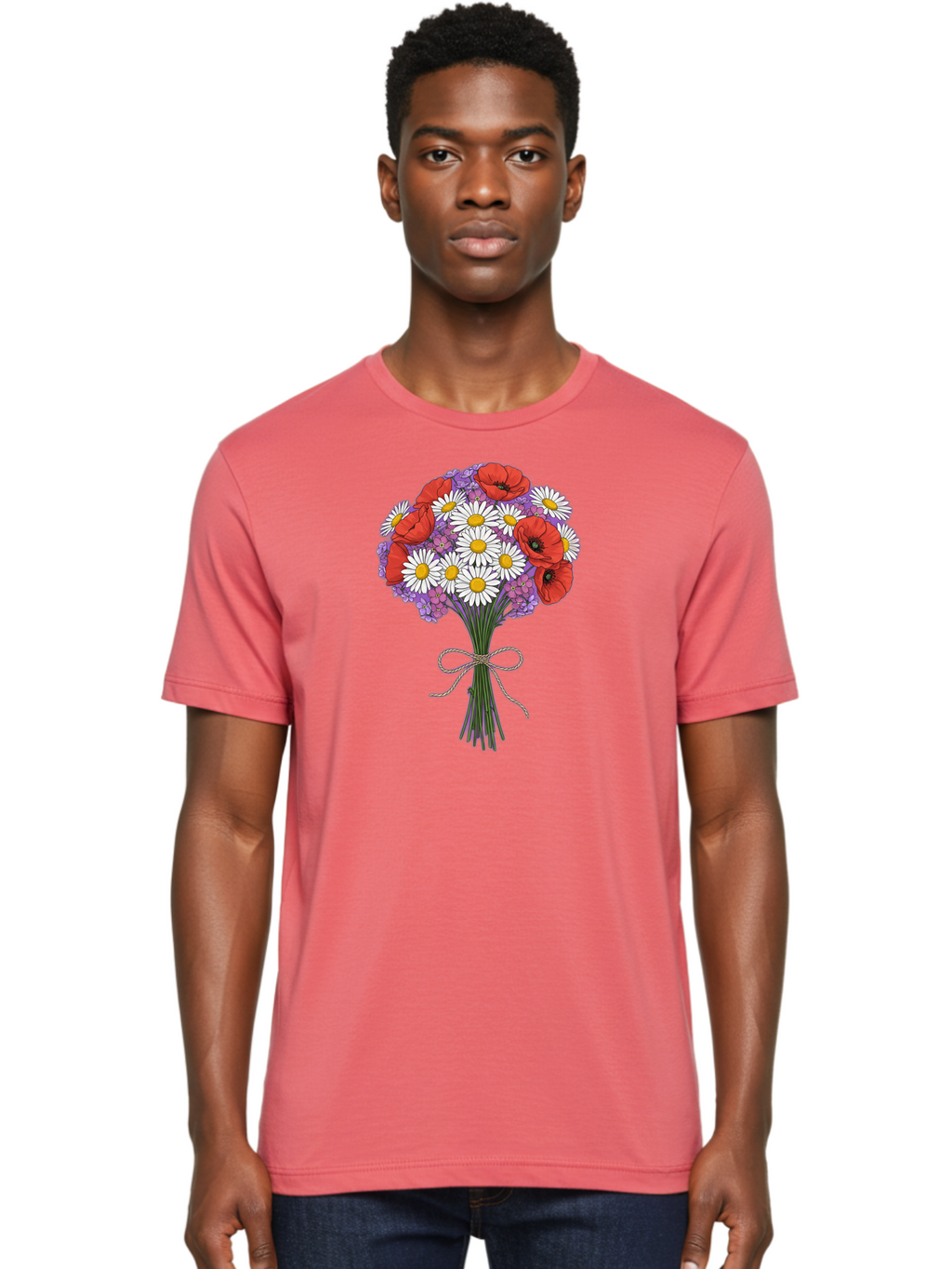 Floral-Bouquet-4 Men'S Graphic Tee, 100% Cotton, Comfortable Casual Summer Wear, Machine Washable, Vintage Camera, Old Camera, Antique Camera, Black Camera, Classic Photography, Photography Equipment, Nostalgic Device, Film Camera, Camera Art Baf079