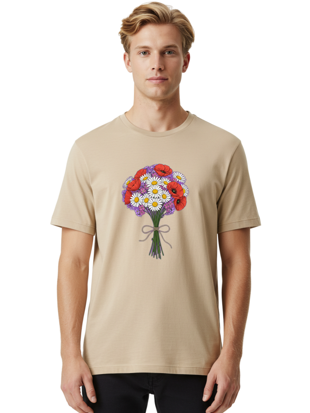 Floral-Bouquet-4 Men'S Graphic Tee, 100% Cotton, Comfortable Casual Summer Wear, Machine Washable, Vintage Camera, Old Camera, Antique Camera, Black Camera, Classic Photography, Photography Equipment, Nostalgic Device, Film Camera, Camera Art Baf079