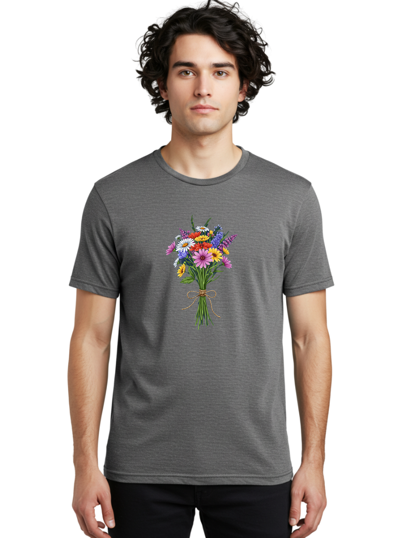 Floral-Bouquet-6 Men'S Graphic Tee, 100% Cotton, Comfortable Casual Summer Wear, Machine Washable, Vintage Camera, Old Camera, Antique Camera, Black Camera, Classic Photography, Photography Equipment, Nostalgic Device, Film Camera, Camera Art Baf081