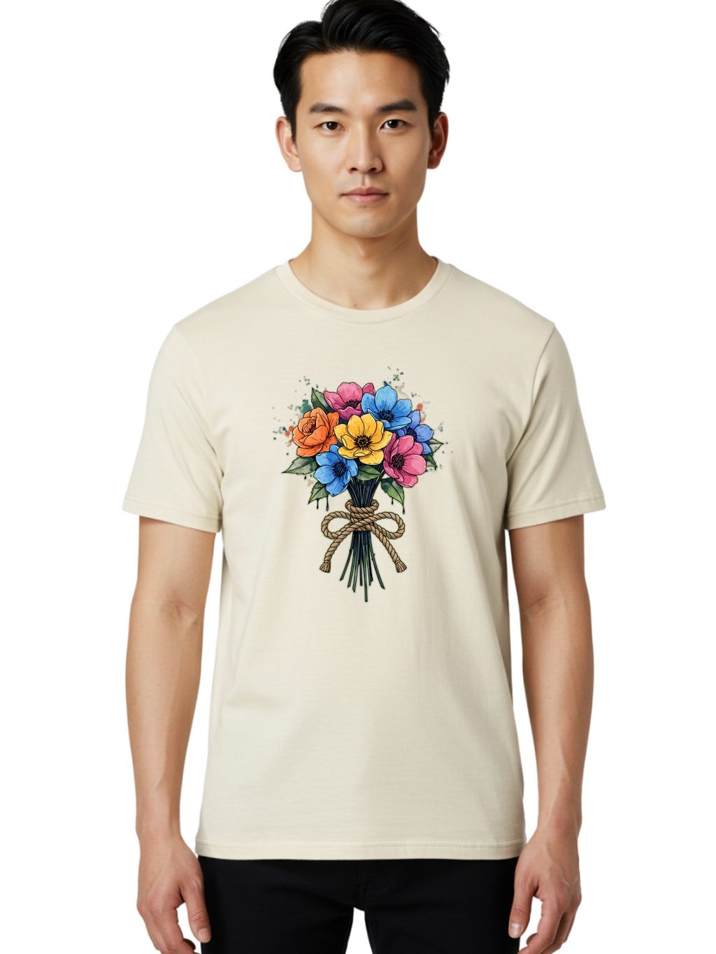 Floral-Bouquet Men'S Graphic Tee, 100% Cotton, Comfortable Casual Summer Wear, Machine Washable, Vintage Camera, Old Camera, Antique Camera, Black Camera, Classic Photography, Photography Equipment, Nostalgic Device, Film Camera, Camera Art Baf083