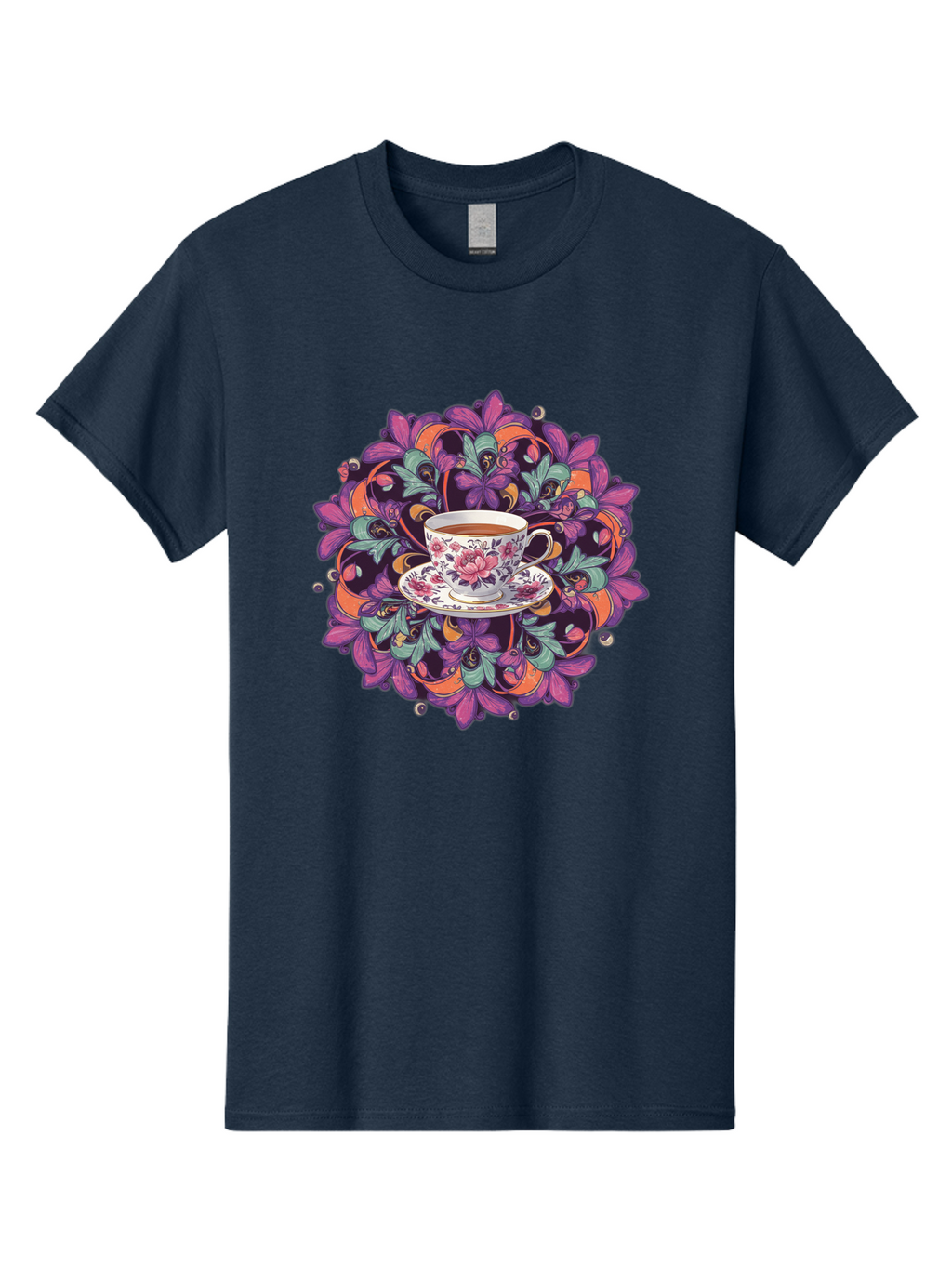 Floral-Tea-Cup Men'S Graphic Tee, 100% Cotton, Comfortable Casual Summer Wear, Machine Washable, Vintage Camera, Old Camera, Antique Camera, Black Camera, Classic Photography, Photography Equipment, Nostalgic Device, Film Camera, Camera Art Baf086
