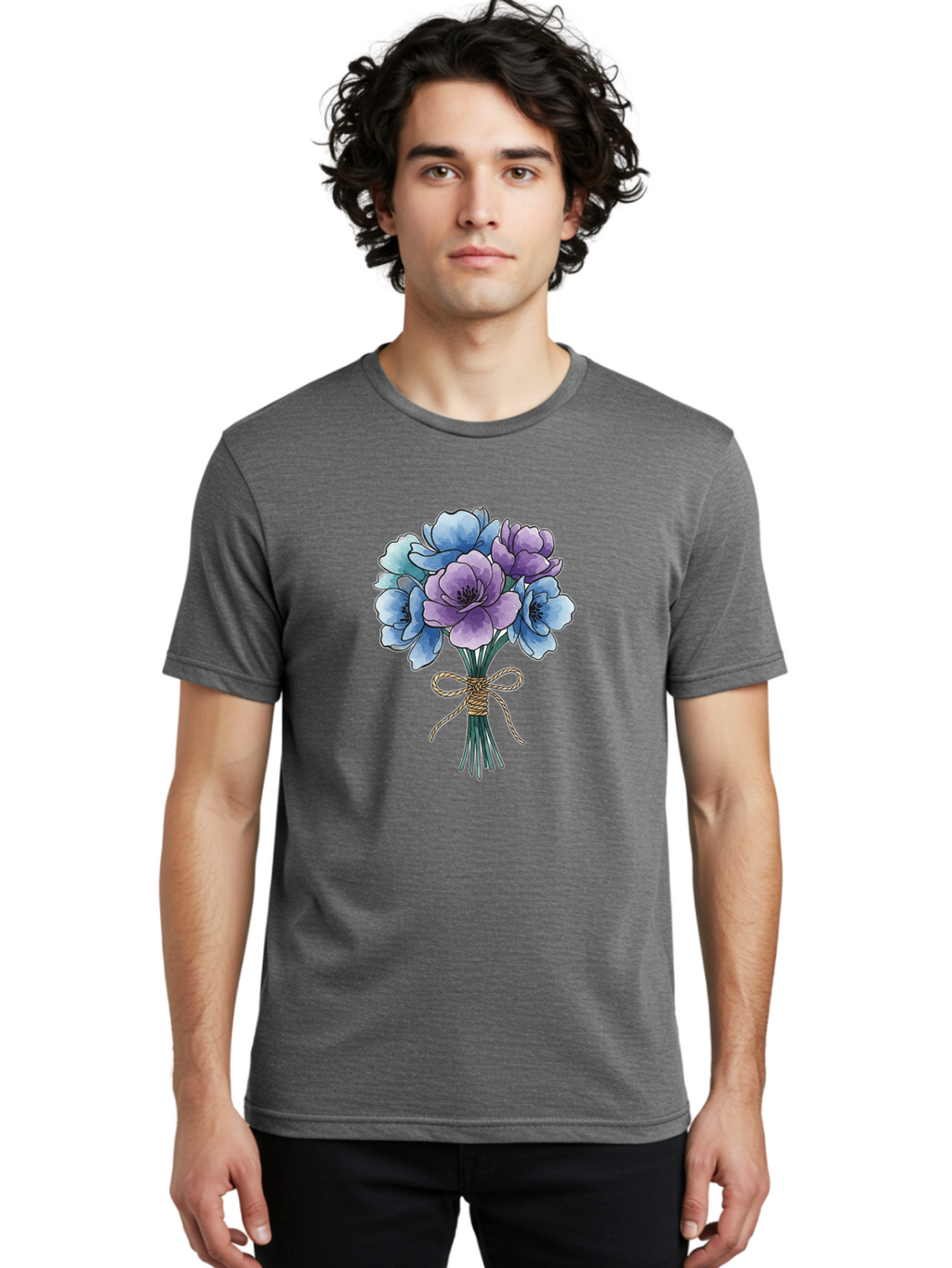 Flower-Bouquet Men'S Graphic Tee, 100% Cotton, Comfortable Casual Summer Wear, Machine Washable, Vintage Camera, Old Camera, Antique Camera, Black Camera, Classic Photography, Photography Equipment, Nostalgic Device, Film Camera, Camera Art Baf089