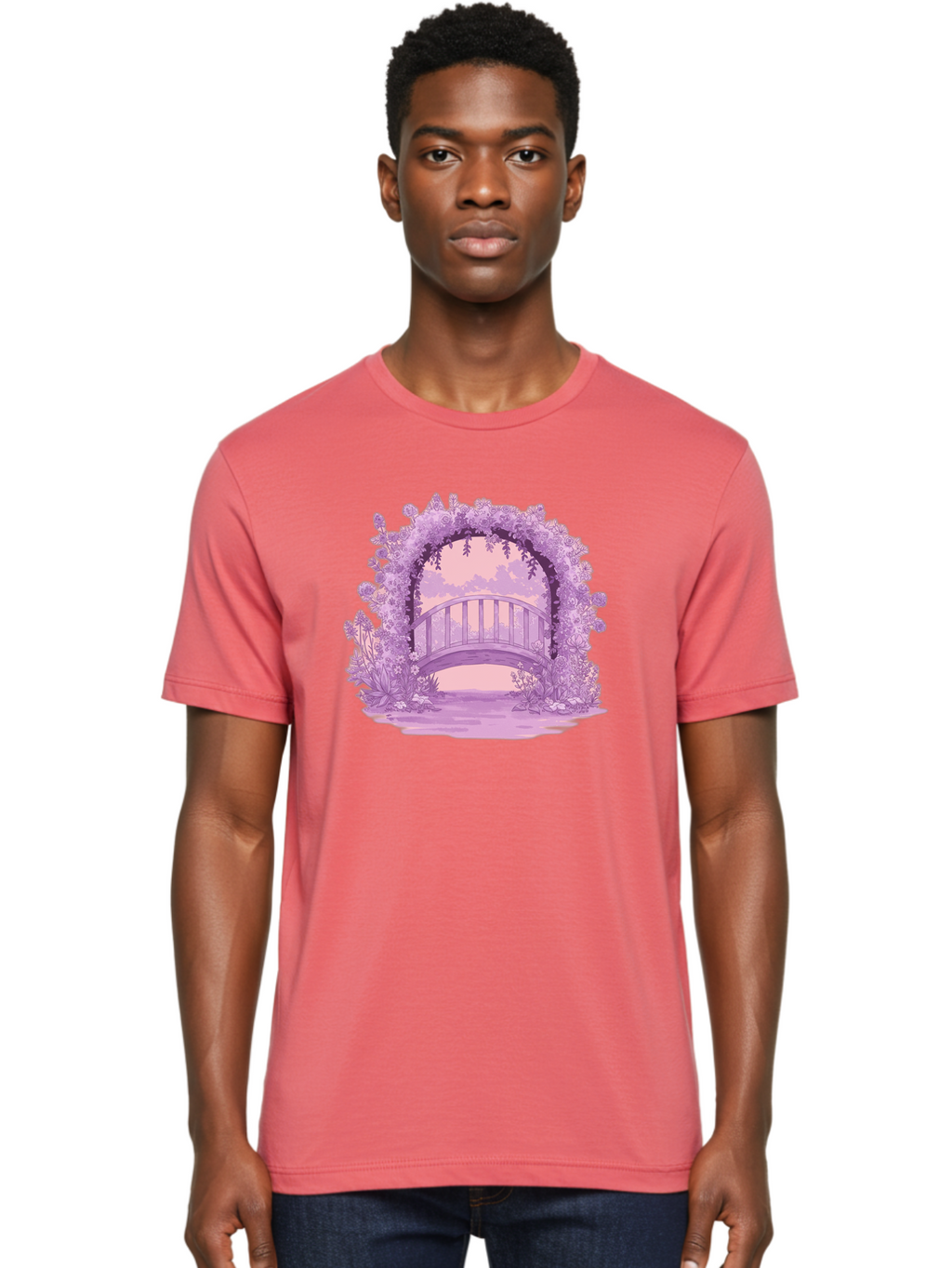 Footbridge-2 Men'S Graphic Tee, 100% Cotton, Comfortable Casual Summer Wear, Machine Washable, Vintage Camera, Old Camera, Antique Camera, Black Camera, Classic Photography, Photography Equipment, Nostalgic Device, Film Camera, Camera Art Baf093