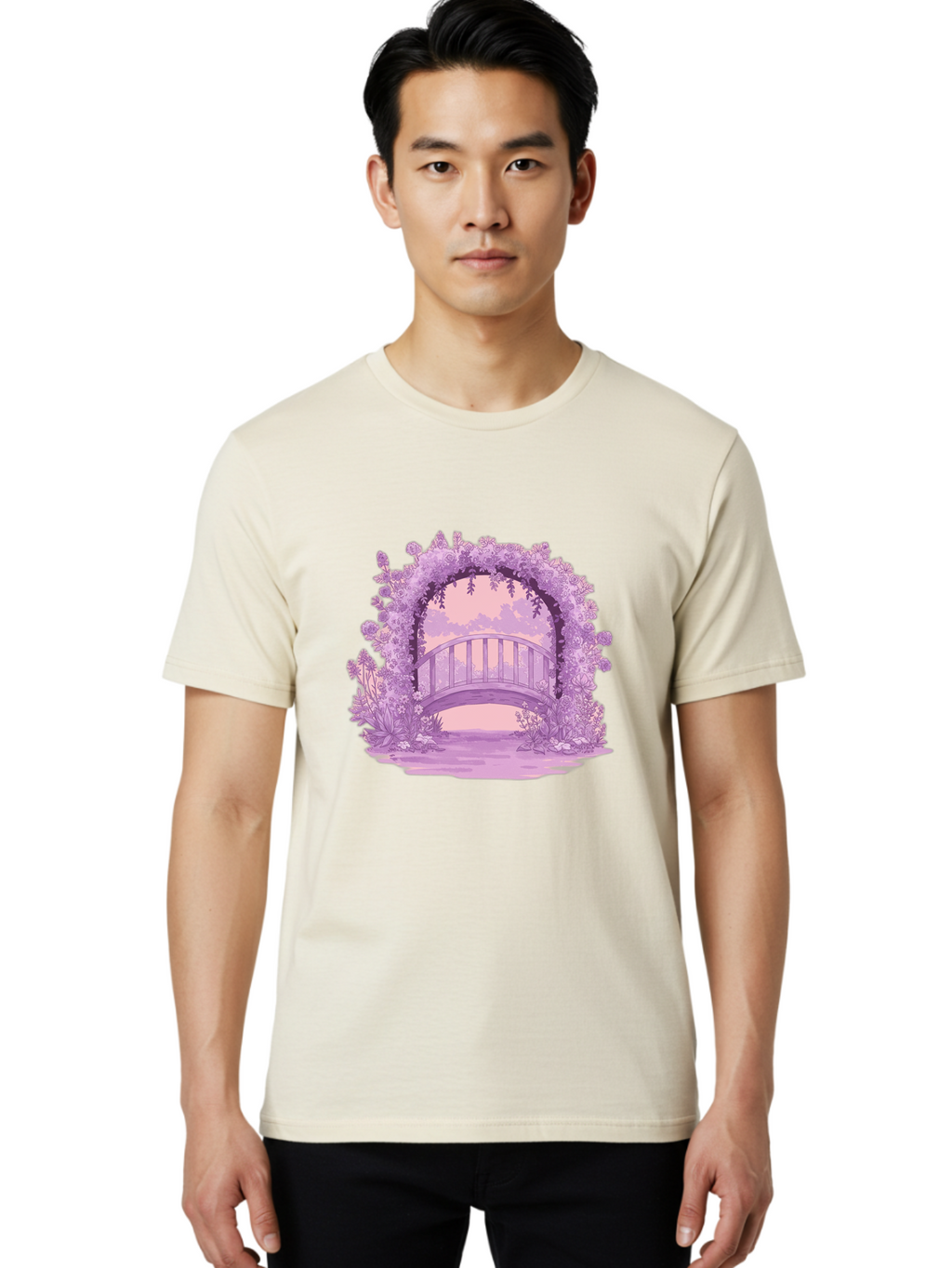 Footbridge-2 Men'S Graphic Tee, 100% Cotton, Comfortable Casual Summer Wear, Machine Washable, Vintage Camera, Old Camera, Antique Camera, Black Camera, Classic Photography, Photography Equipment, Nostalgic Device, Film Camera, Camera Art Baf093