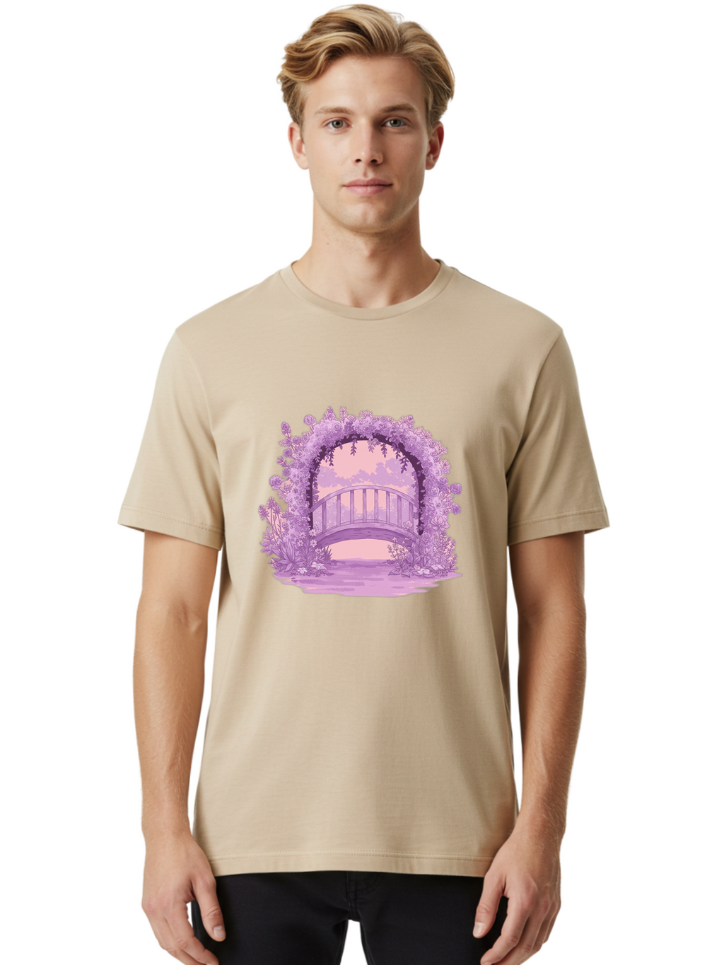 Footbridge-2 Men'S Graphic Tee, 100% Cotton, Comfortable Casual Summer Wear, Machine Washable, Vintage Camera, Old Camera, Antique Camera, Black Camera, Classic Photography, Photography Equipment, Nostalgic Device, Film Camera, Camera Art Baf093