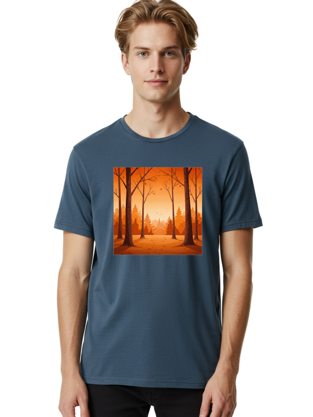 Forest-Landscape Men'S Graphic Tee, 100% Cotton, Comfortable Casual Summer Wear, Machine Washable, Vintage Camera, Old Camera, Antique Camera, Black Camera, Classic Photography, Photography Equipment, Nostalgic Device, Film Camera, Camera Art Baf098
