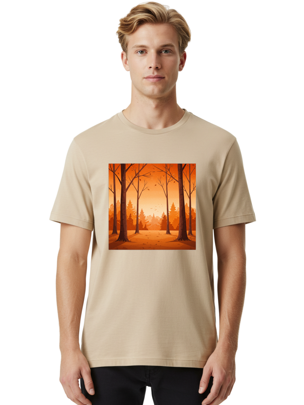Forest-Landscape Men'S Graphic Tee, 100% Cotton, Comfortable Casual Summer Wear, Machine Washable, Vintage Camera, Old Camera, Antique Camera, Black Camera, Classic Photography, Photography Equipment, Nostalgic Device, Film Camera, Camera Art Baf098