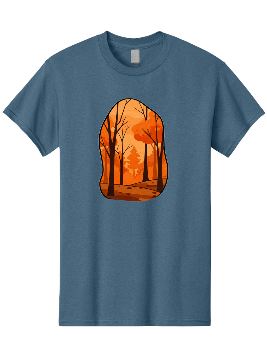 Forest-Scene-1 Men'S Graphic Tee, 100% Cotton, Comfortable Casual Summer Wear, Machine Washable, Vintage Camera, Old Camera, Antique Camera, Black Camera, Classic Photography, Photography Equipment, Nostalgic Device, Film Camera, Camera Art Baf099