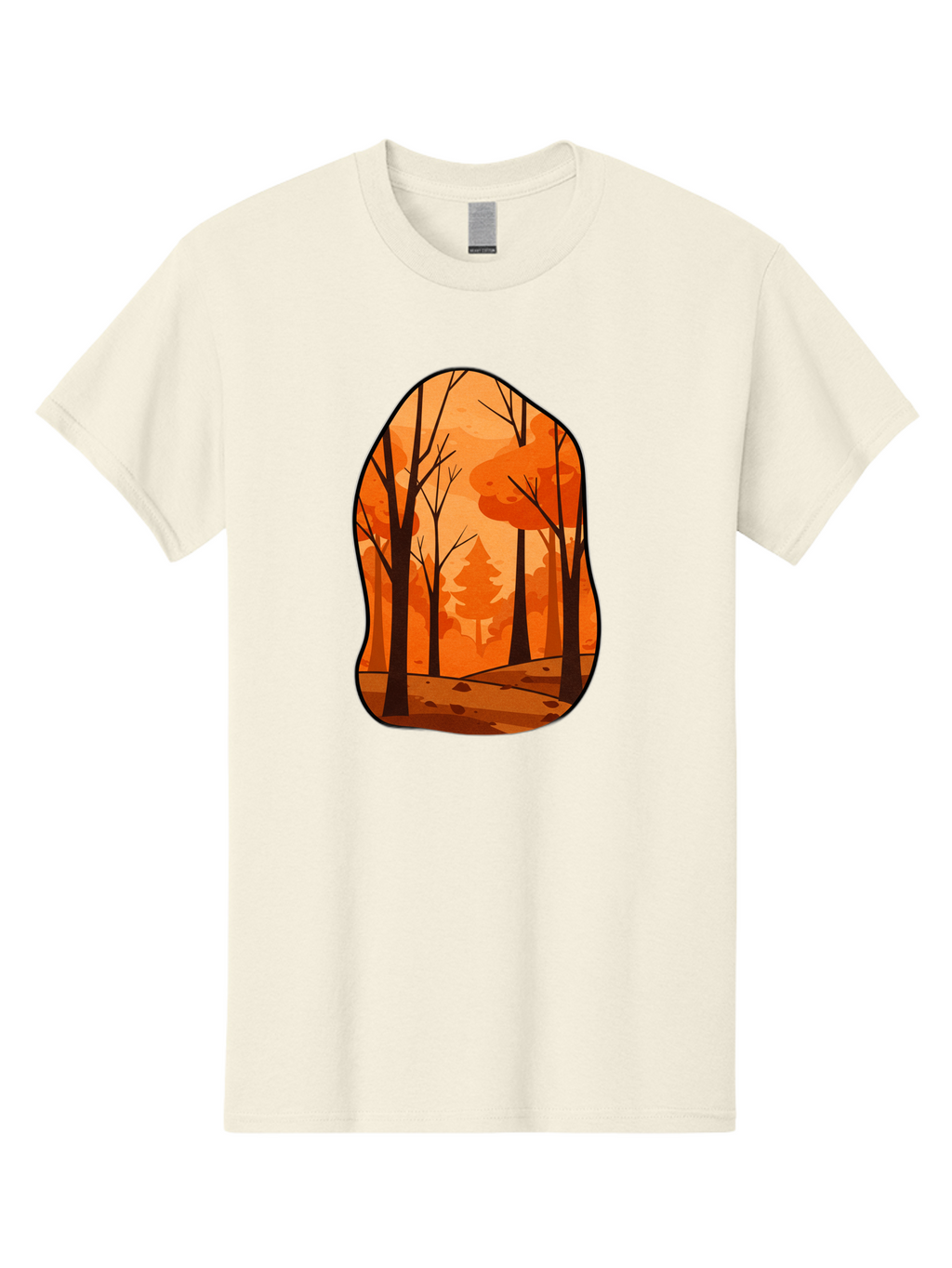 Forest-Scene-1 Men'S Graphic Tee, 100% Cotton, Comfortable Casual Summer Wear, Machine Washable, Vintage Camera, Old Camera, Antique Camera, Black Camera, Classic Photography, Photography Equipment, Nostalgic Device, Film Camera, Camera Art Baf099