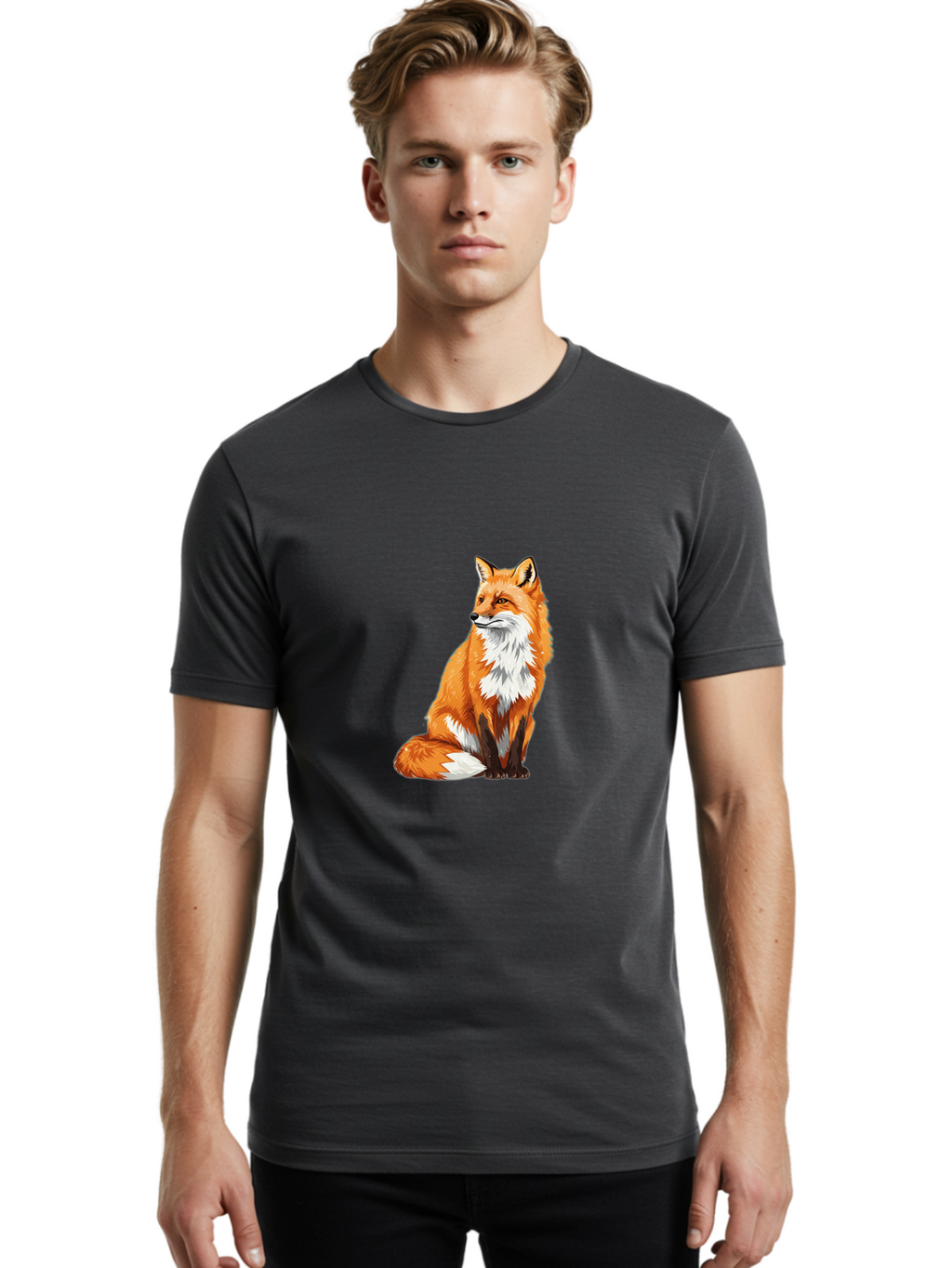 Fox-3 Men'S Graphic Tee, 100% Cotton, Comfortable Casual Summer Wear, Machine Washable, Vintage Camera, Old Camera, Antique Camera, Black Camera, Classic Photography, Photography Equipment, Nostalgic Device, Film Camera, Camera Art Baf104