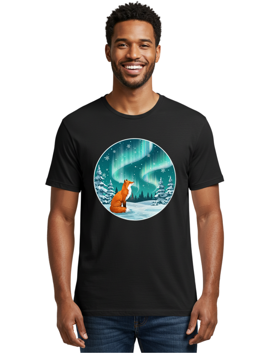 Fox-And-Northern-Lights Men'S Graphic Tee, 100% Cotton, Comfortable Casual Summer Wear, Machine Washable, Vintage Camera, Old Camera, Antique Camera, Black Camera, Classic Photography, Photography Equipment, Nostalgic Device, Film Camera, Baf105
