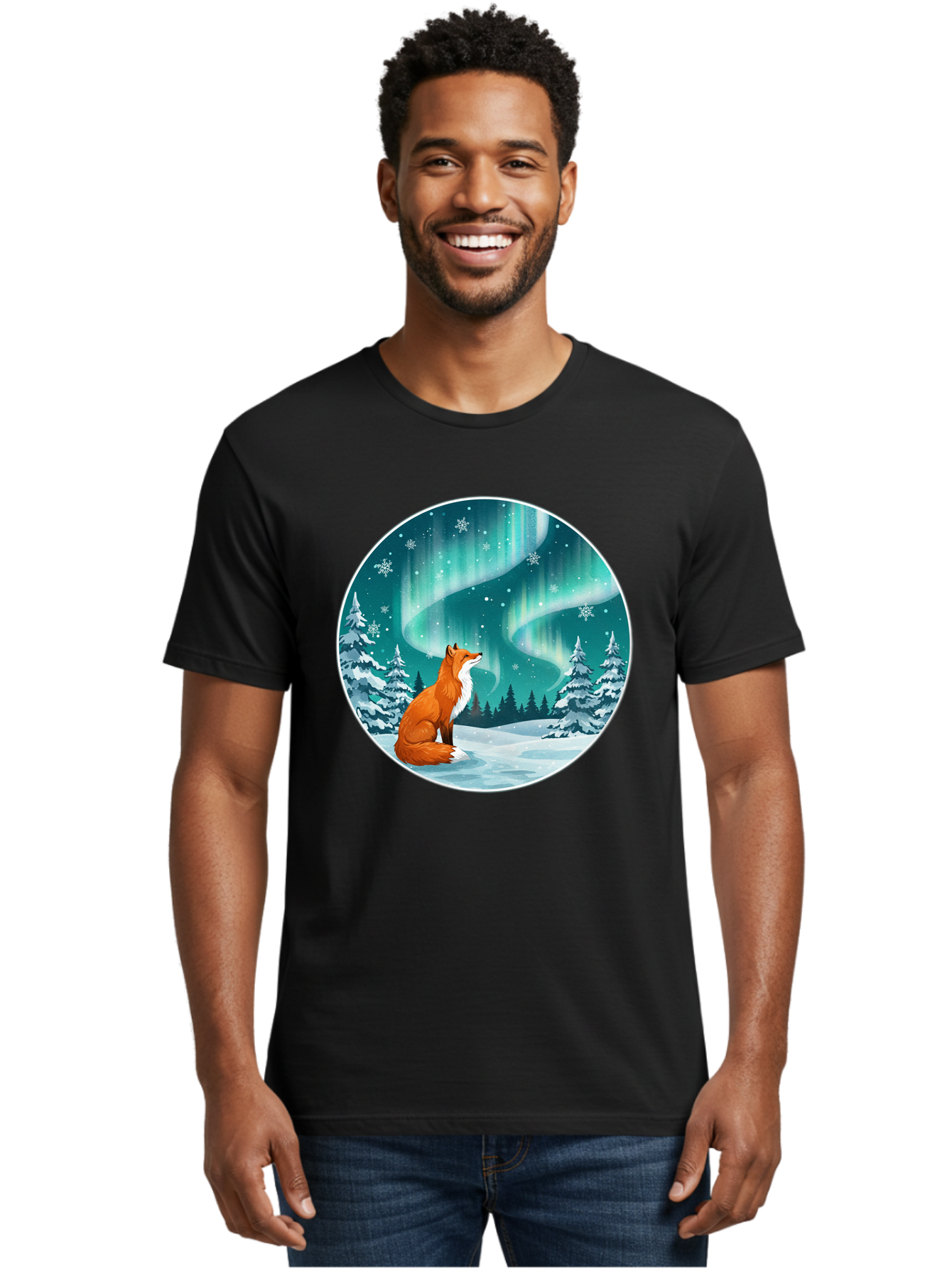 Fox-And-Northern-Lights Men'S Graphic Tee, 100% Cotton, Comfortable Casual Summer Wear, Machine Washable, Vintage Camera, Old Camera, Antique Camera, Black Camera, Classic Photography, Photography Equipment, Nostalgic Device, Film Camera, Baf105