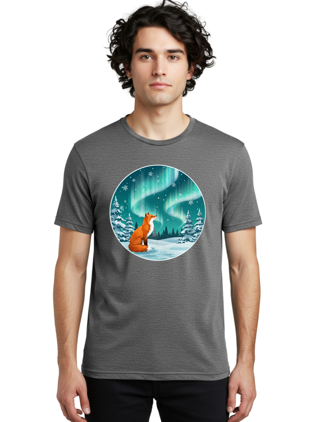 Fox-And-Northern-Lights Men'S Graphic Tee, 100% Cotton, Comfortable Casual Summer Wear, Machine Washable, Vintage Camera, Old Camera, Antique Camera, Black Camera, Classic Photography, Photography Equipment, Nostalgic Device, Film Camera, Baf105
