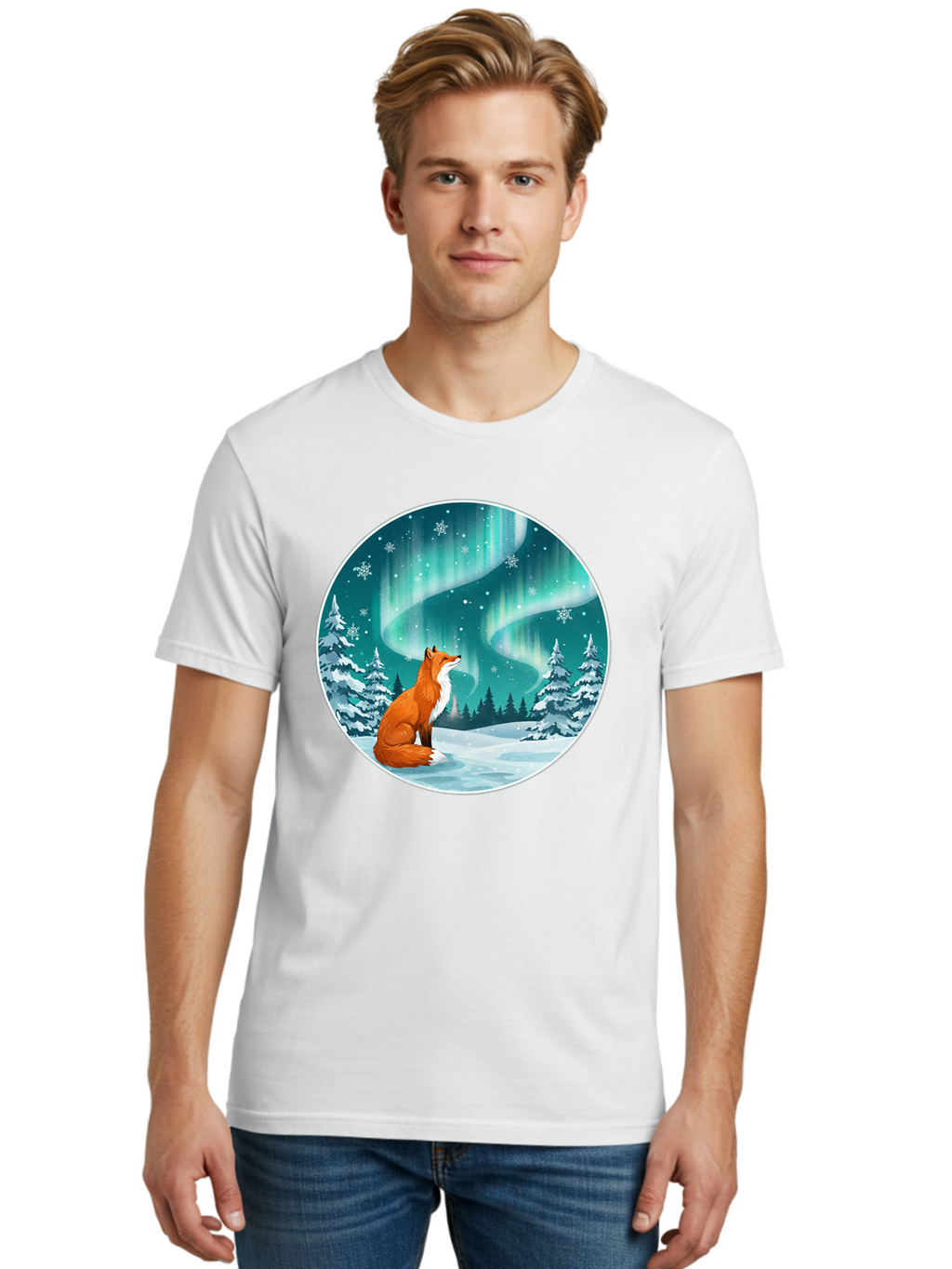 Fox-And-Northern-Lights Men'S Graphic Tee, 100% Cotton, Comfortable Casual Summer Wear, Machine Washable, Vintage Camera, Old Camera, Antique Camera, Black Camera, Classic Photography, Photography Equipment, Nostalgic Device, Film Camera, Baf105