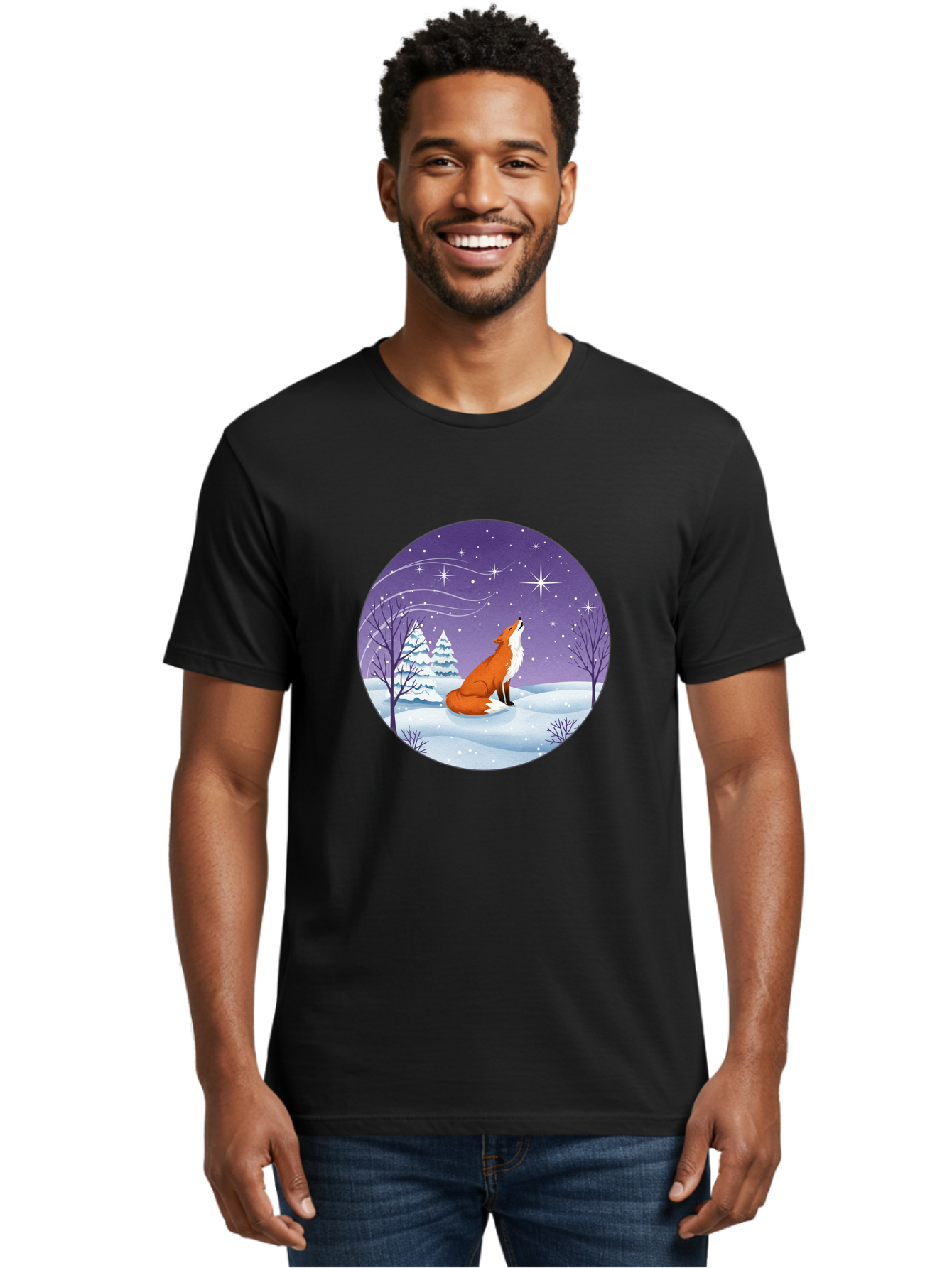 Fox-At-Night Men'S Graphic Tee, 100% Cotton, Comfortable Casual Summer Wear, Machine Washable, Vintage Camera, Old Camera, Antique Camera, Black Camera, Classic Photography, Photography Equipment, Nostalgic Device, Film Camera, Camera Art Baf107