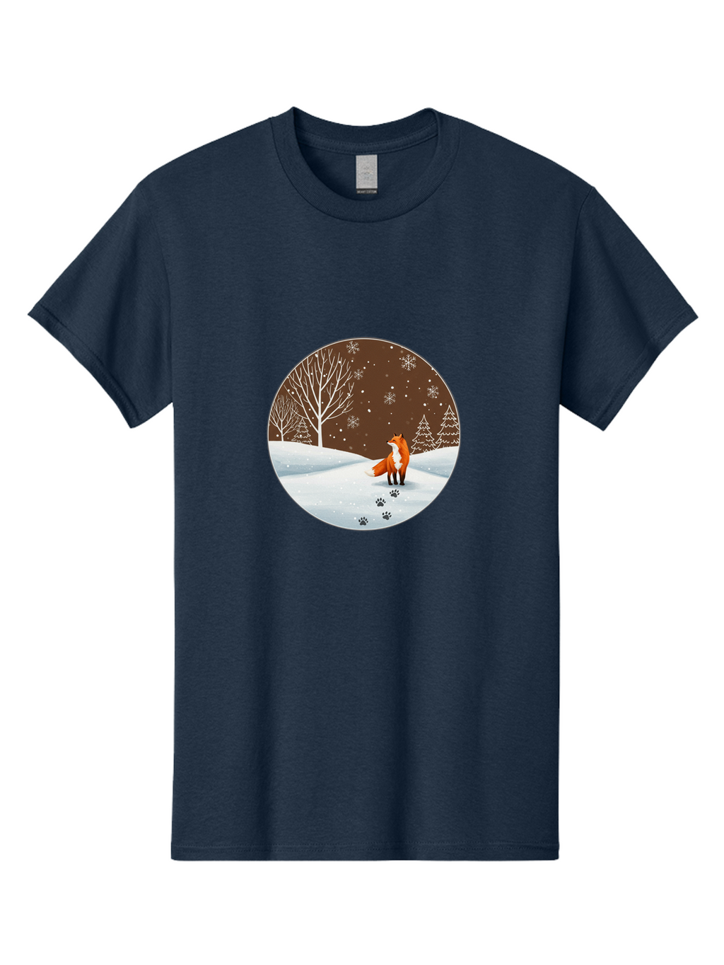 Fox-In-Winter-Scene-1 Men'S Graphic Tee, 100% Cotton, Comfortable Casual Summer Wear, Machine Washable, Vintage Camera, Old Camera, Antique Camera, Black Camera, Classic Photography, Photography Equipment, Nostalgic Device, Film Camera, Baf110