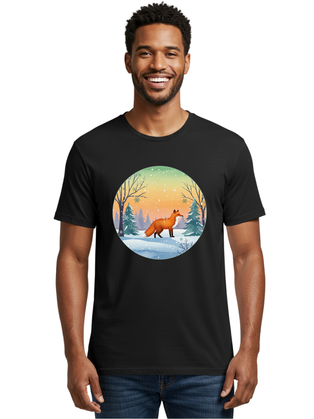 Fox-In-Winter Men'S Graphic Tee, 100% Cotton, Comfortable Casual Summer Wear, Machine Washable, Vintage Camera, Old Camera, Antique Camera, Black Camera, Classic Photography, Photography Equipment, Nostalgic Device, Film Camera, Camera Art Baf112