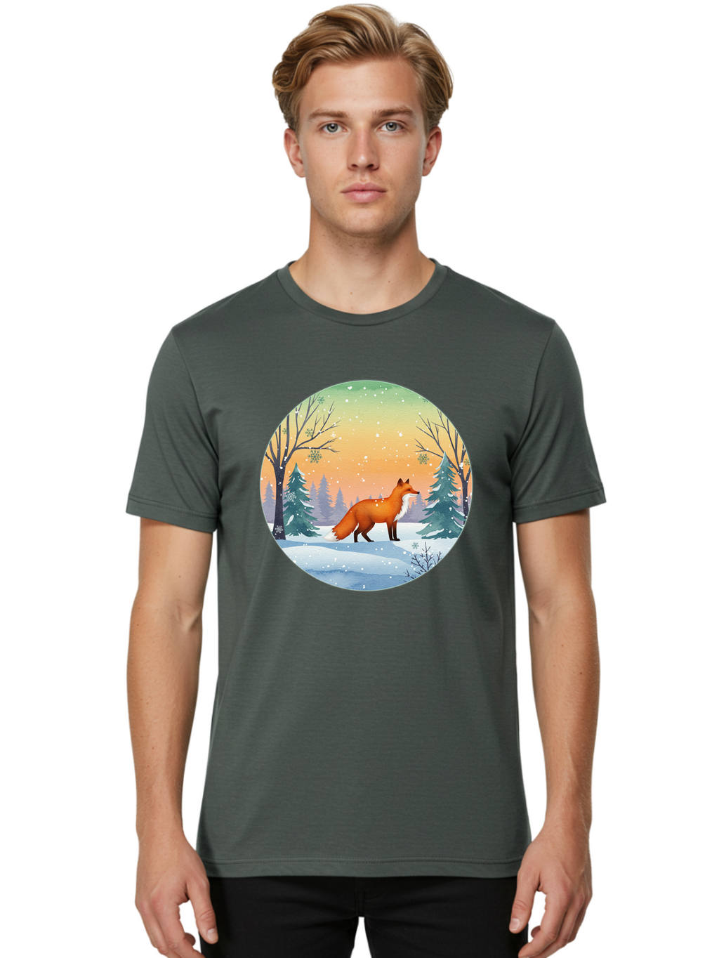 Fox-In-Winter Men'S Graphic Tee, 100% Cotton, Comfortable Casual Summer Wear, Machine Washable, Vintage Camera, Old Camera, Antique Camera, Black Camera, Classic Photography, Photography Equipment, Nostalgic Device, Film Camera, Camera Art Baf112