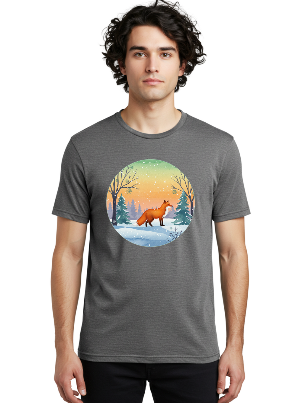 Fox-In-Winter Men'S Graphic Tee, 100% Cotton, Comfortable Casual Summer Wear, Machine Washable, Vintage Camera, Old Camera, Antique Camera, Black Camera, Classic Photography, Photography Equipment, Nostalgic Device, Film Camera, Camera Art Baf112