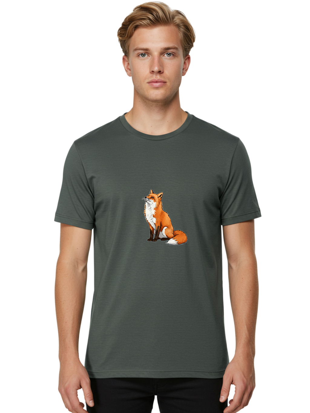 Fox Men'S Graphic Tee, 100% Cotton, Comfortable Casual Summer Wear, Machine Washable, Vintage Camera, Old Camera, Antique Camera, Black Camera, Classic Photography, Photography Equipment, Nostalgic Device, Film Camera, Camera Art Baf113