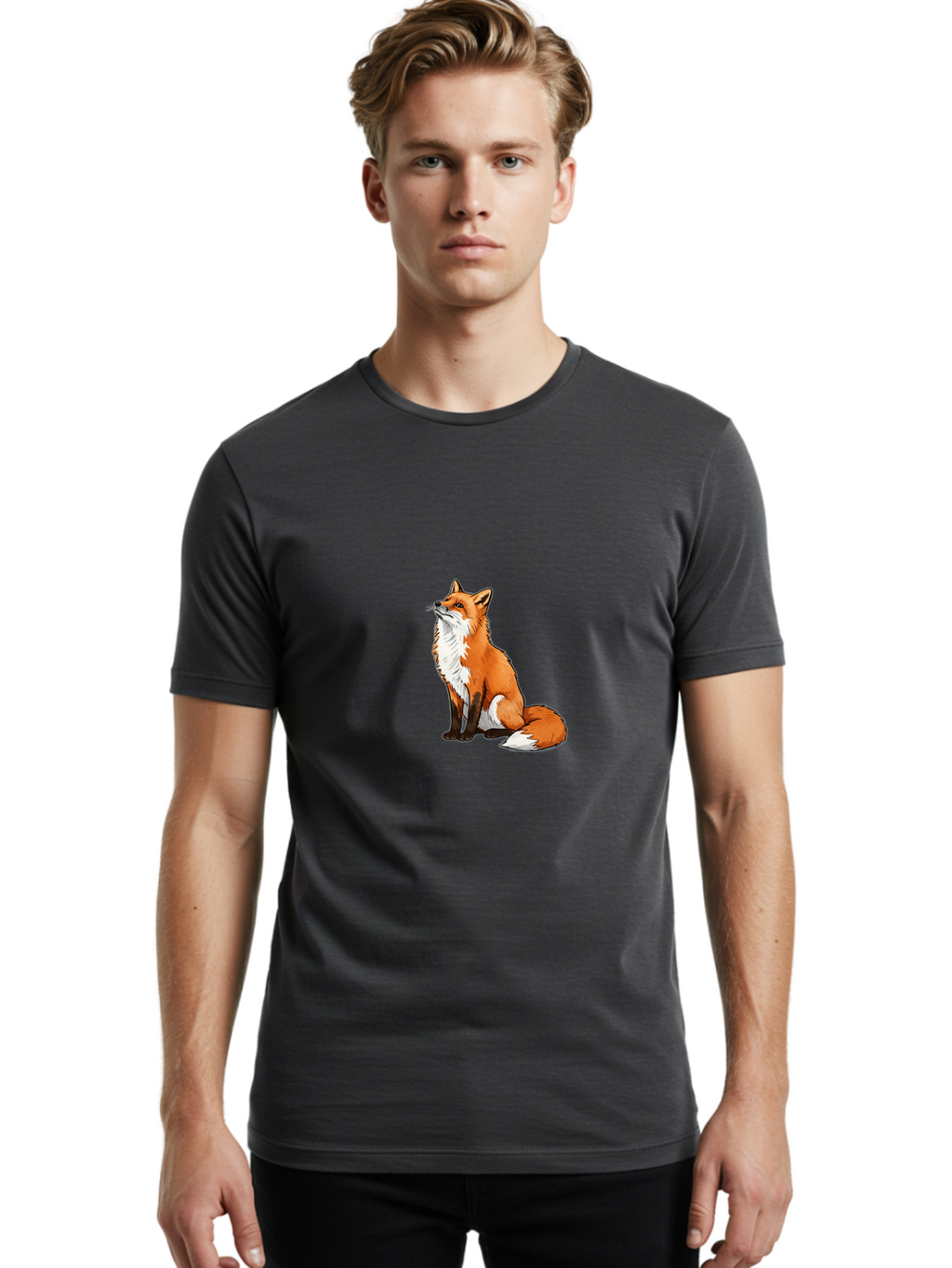 Fox Men'S Graphic Tee, 100% Cotton, Comfortable Casual Summer Wear, Machine Washable, Vintage Camera, Old Camera, Antique Camera, Black Camera, Classic Photography, Photography Equipment, Nostalgic Device, Film Camera, Camera Art Baf113