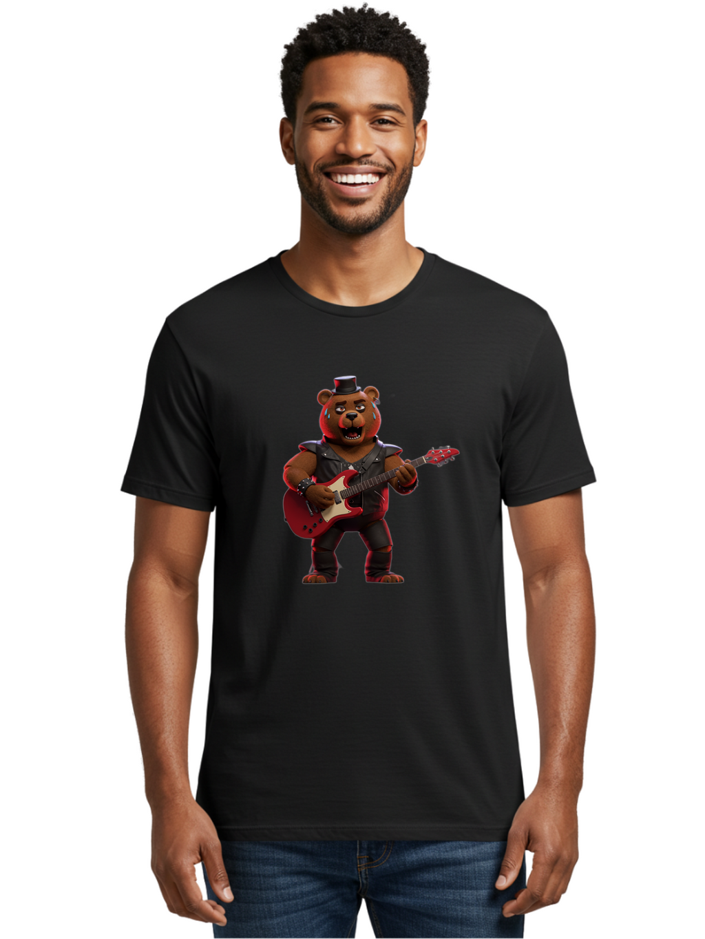 Freddy-Fazbear-4 Men'S Graphic Tee, 100% Cotton, Comfortable Casual Summer Wear, Machine Washable, Vintage Camera, Old Camera, Antique Camera, Black Camera, Classic Photography, Photography Equipment, Nostalgic Device, Film Camera, Camera Art Baf117